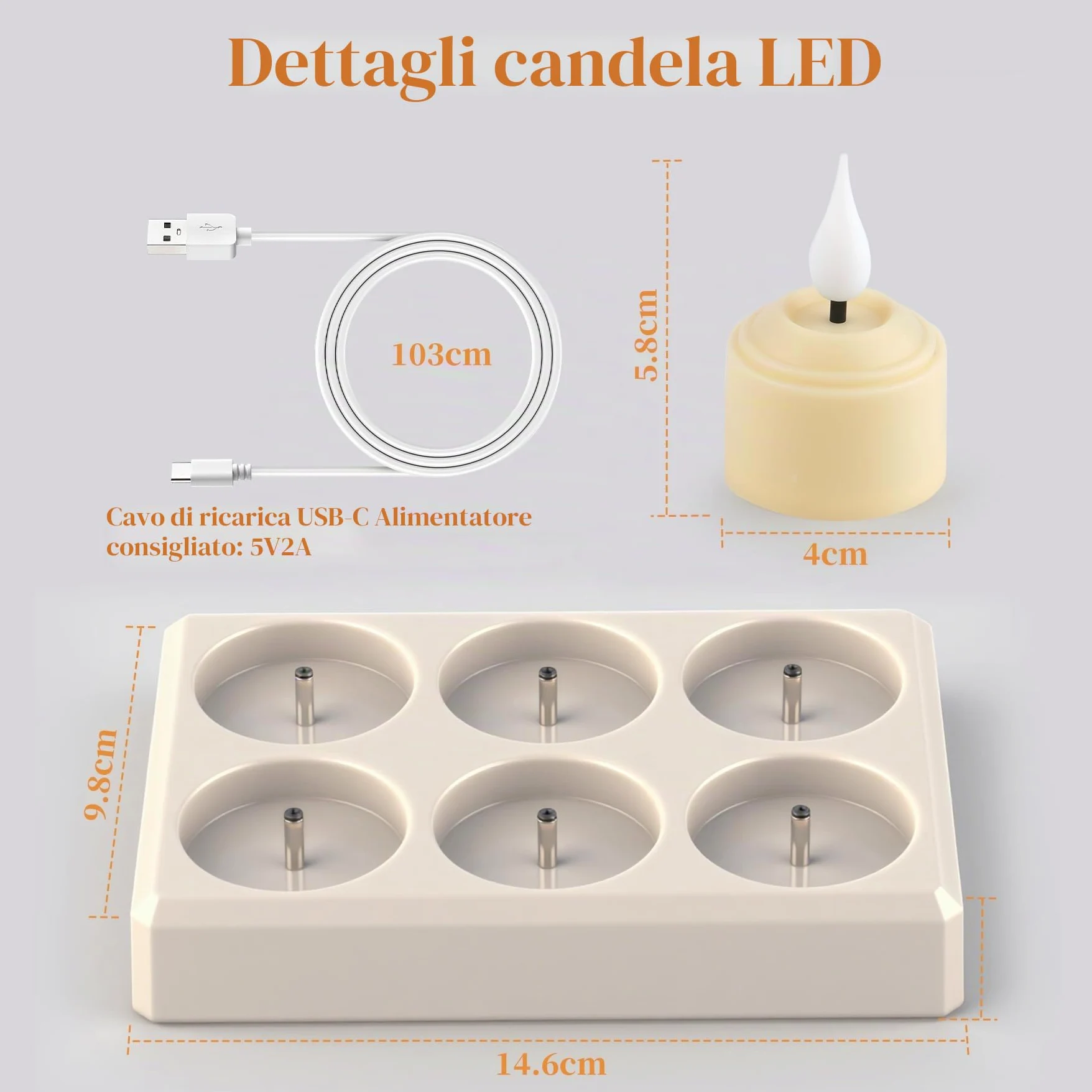 Forever Speed 12 Pezzi Candele LED Ricaricabili con Stazione di Ricarica e Telecomando, Lumini LED Elettriche Flameless Candele per Decorazione per Feste, Matrimonio, Regali
