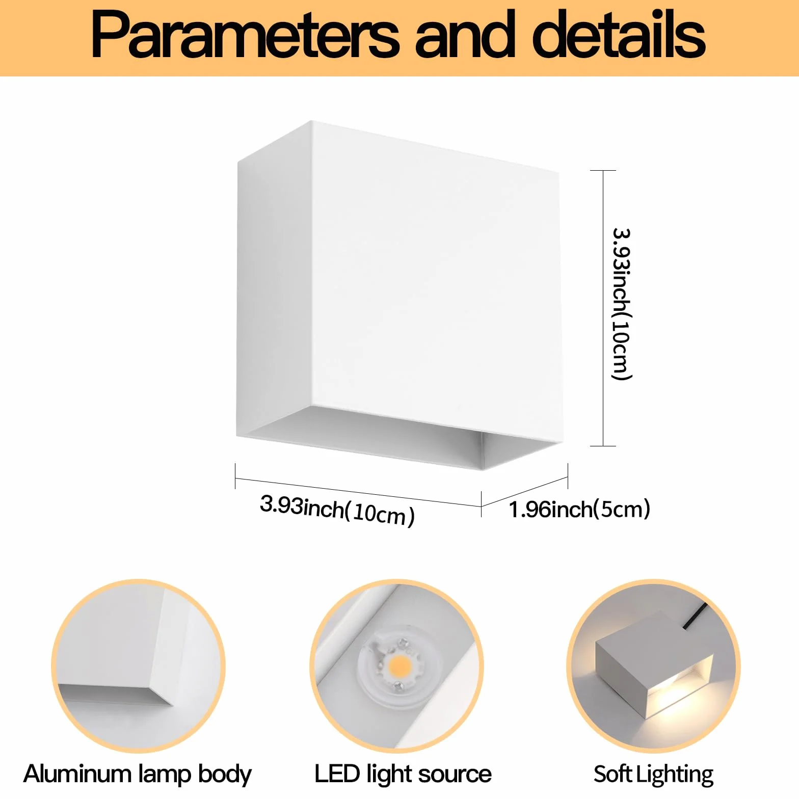 FUPE 2 Pezzi Applique da parete interno,LED Lampada da Parete interno,Moderno Up Down Applique da Parete 12W Bianco Neutro,Lampada da Parete Interni 1200LM per soggiorno,camera da letto,corridoio