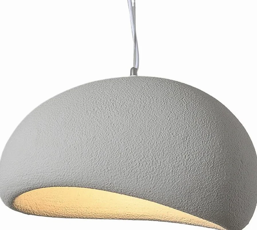 Dopa Dopastore Lampadario a Sospensione Attacco E27 Design Moderno Stile Minimal Lampadario Wabi Sabi 40/50/60CM Portalampada Bianco da Interno IP20 (40 CM)