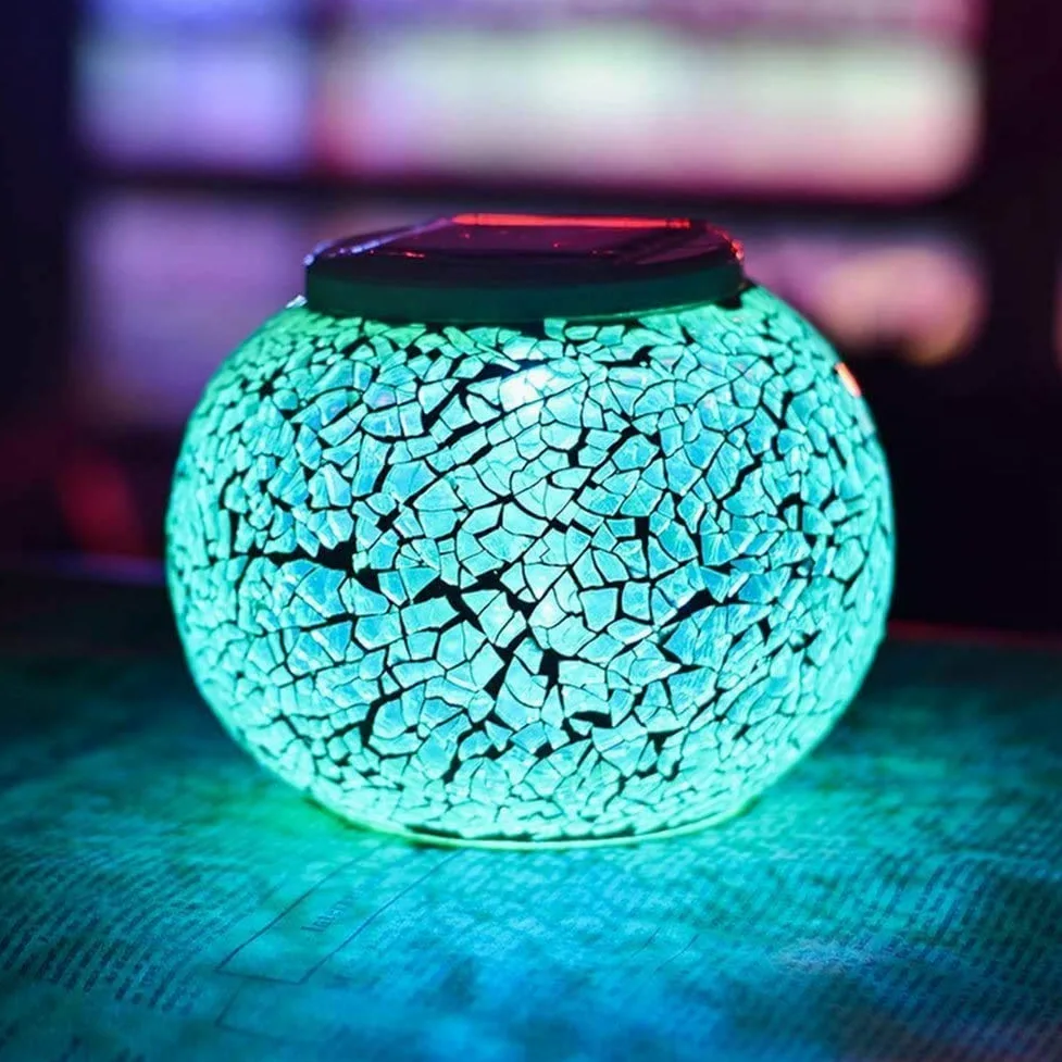Luce Solare a LED da Giardino con Sfera di Vetro Solare Che Cambia Colore, Adatta per Esterni Needed