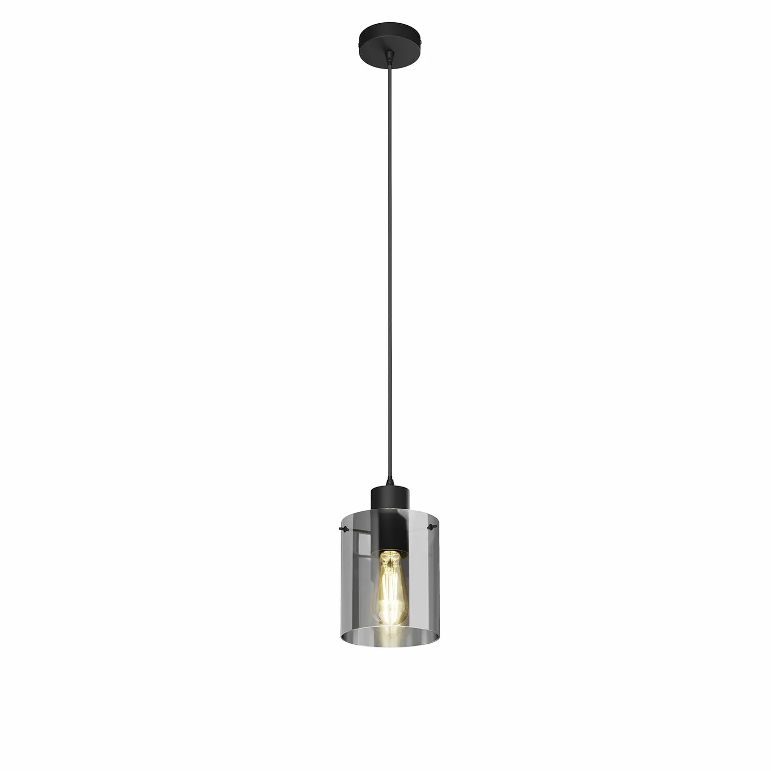 Lindby Lampada a sospensione dimmerabile (Moderno) colore Nero ad es. Soggiorno & Sala da pranzo lampada in vetro, per tavolo
