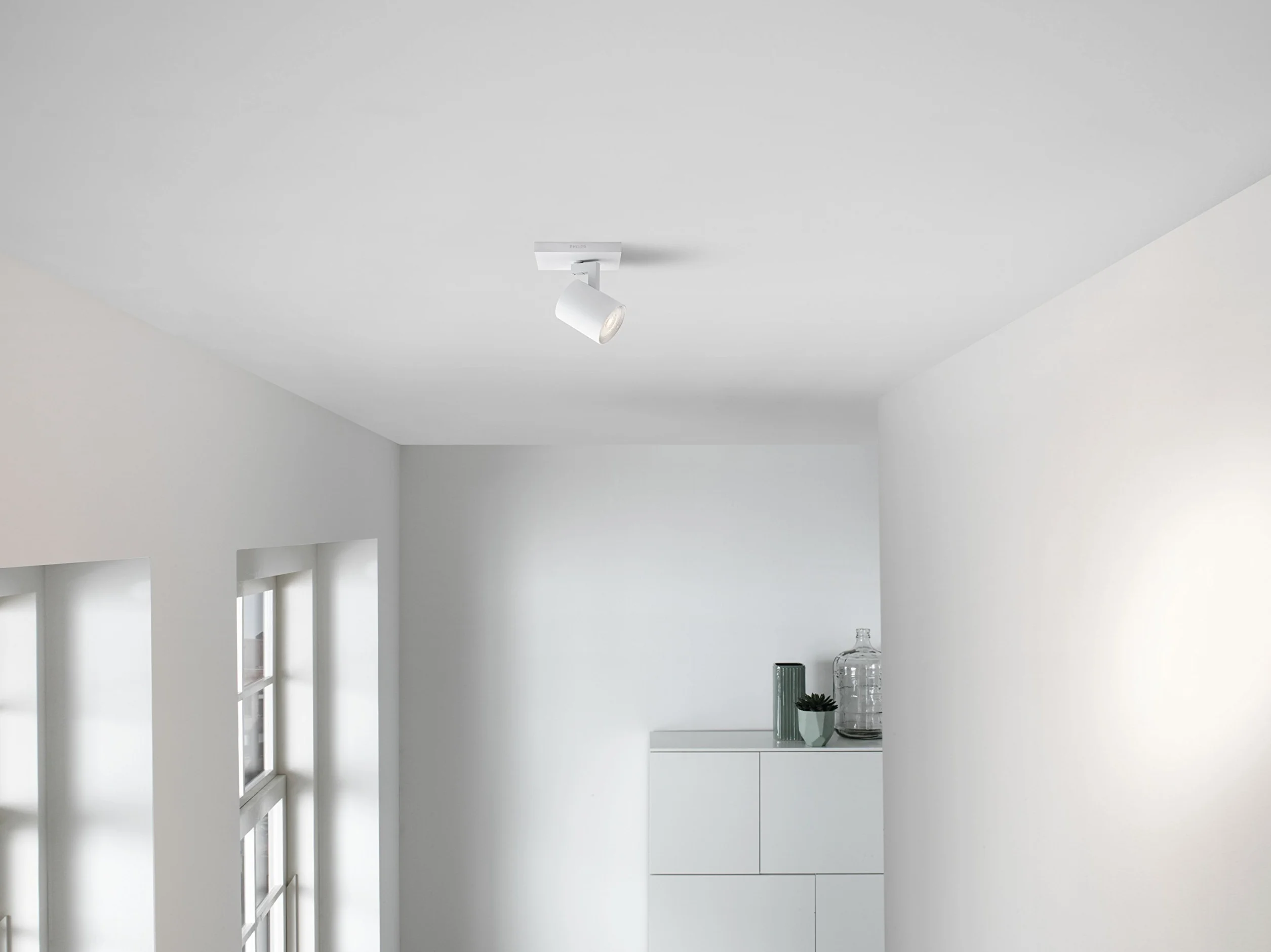 Philips LED Runner, Lampadario a Faretto, 1 Punto Luce, Attacco GU10, 3.5W, Bianco