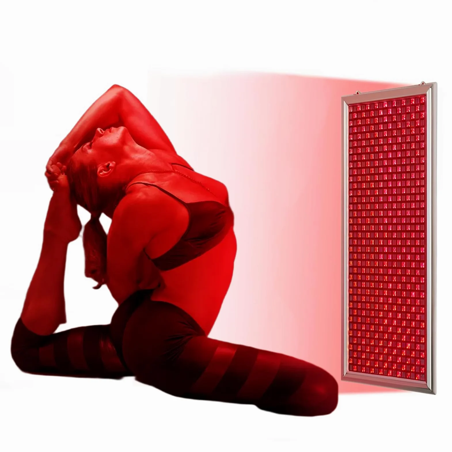 Lampada per terapia a luce rossa Pannello luminoso a infrarossi per tutto il corpo a 660nm e 850nm timer,5 livelli di luminosità e controller intelligente per il sollievo dal dolore muscolare,anti-età