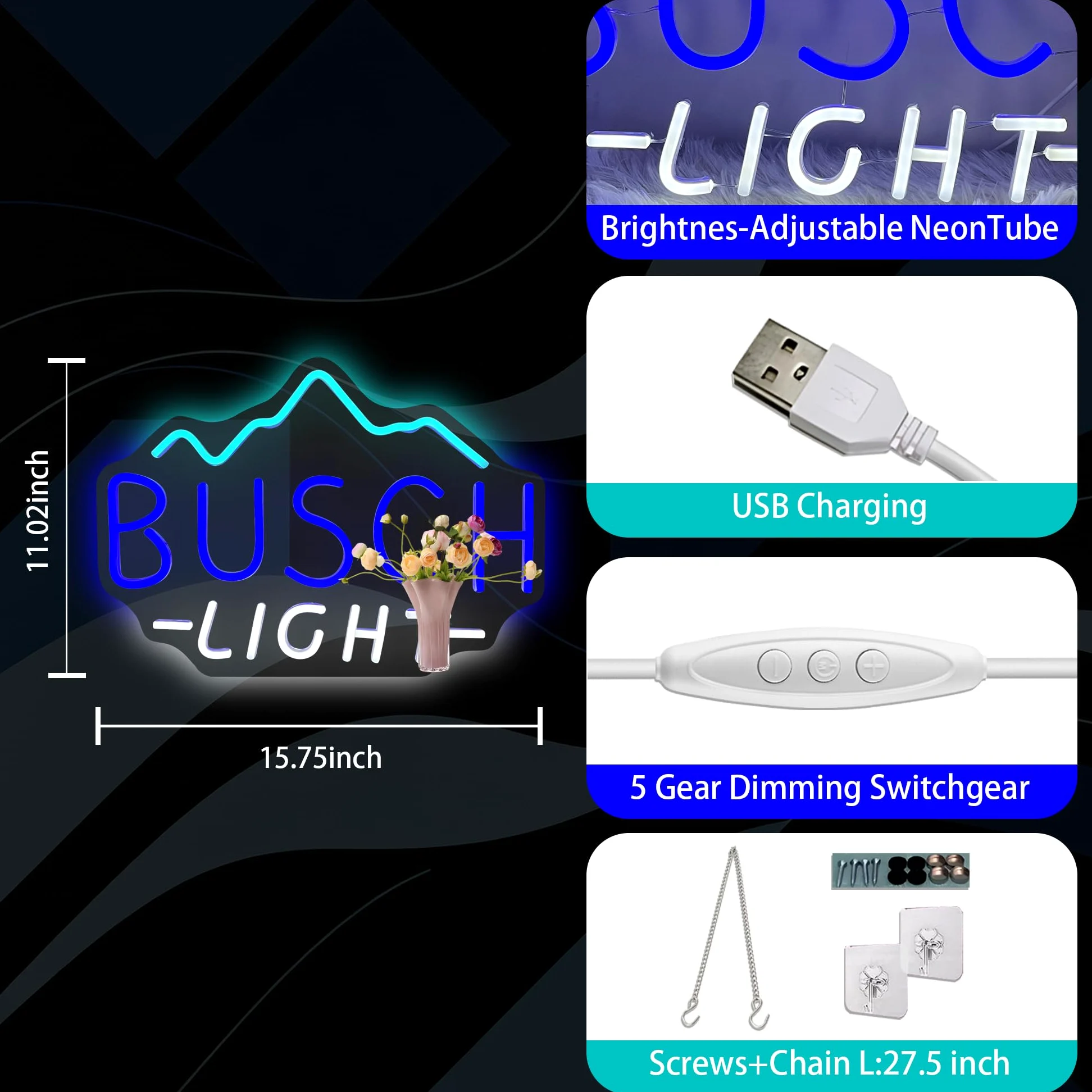Targa al neon con squadra di calcio, dimmerabile, con luce al neon, alimentata tramite USB, per camera da letto, stanza dei giochi, casa, bar, feste, negozio, decorazione per bambini e ragazzi, regalo