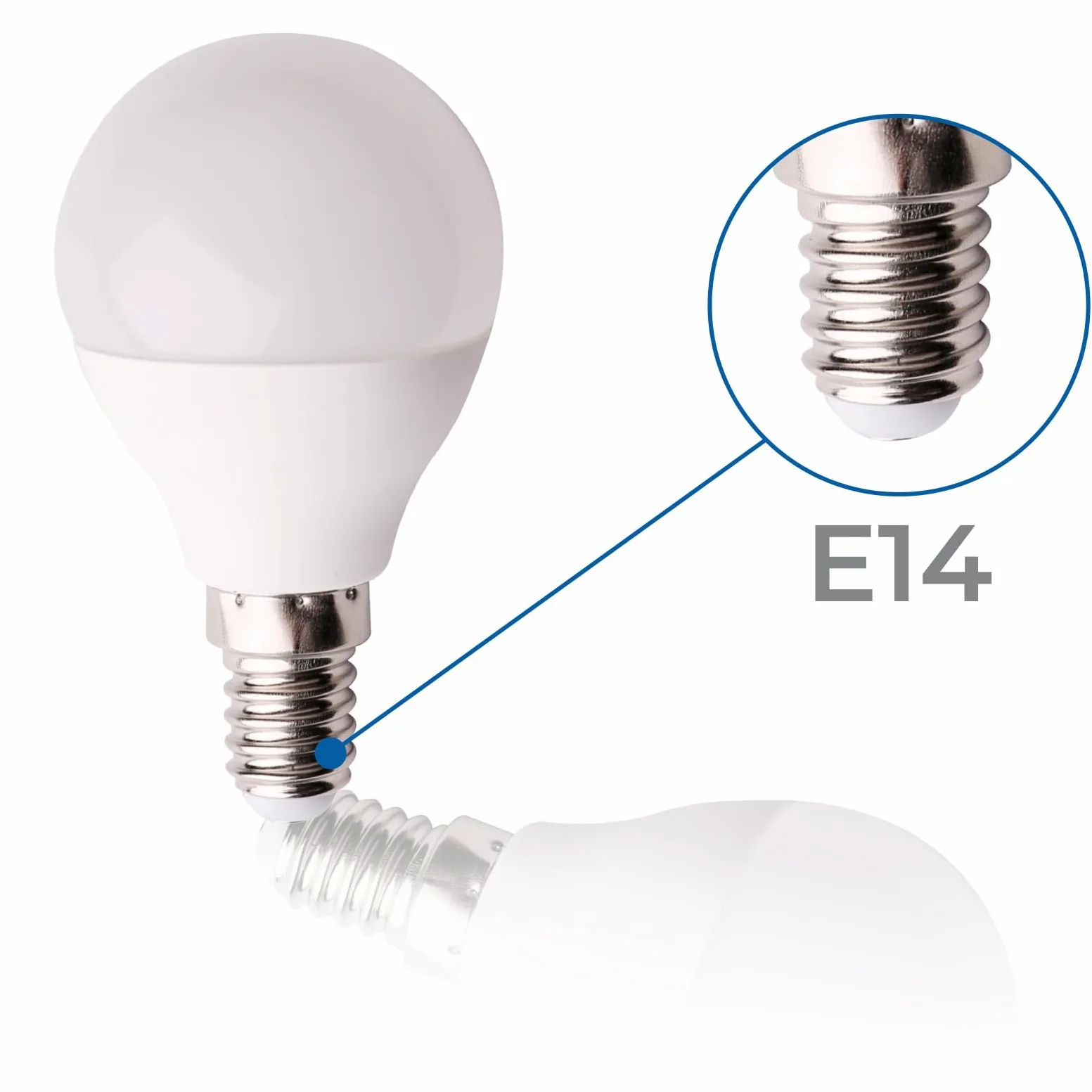 LED ATOMANT 100x Lampadina LED E14 G45 7W Bianco Freddo 630lm | Attacco piccolo