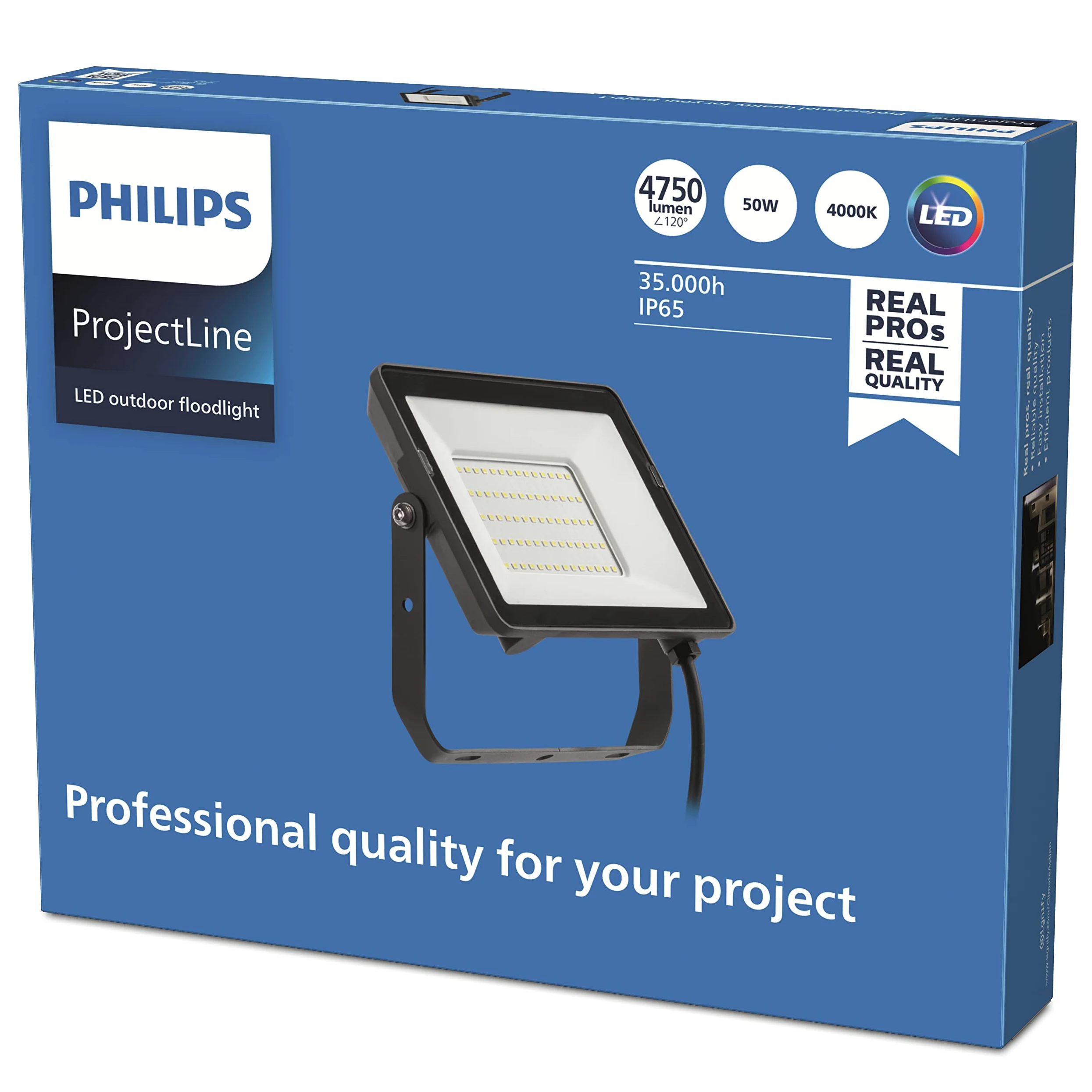 Philips Projectline, Proiettore LED, 50W, Luce Bianca Naturale, Illuminazione Commerciale e Esterna