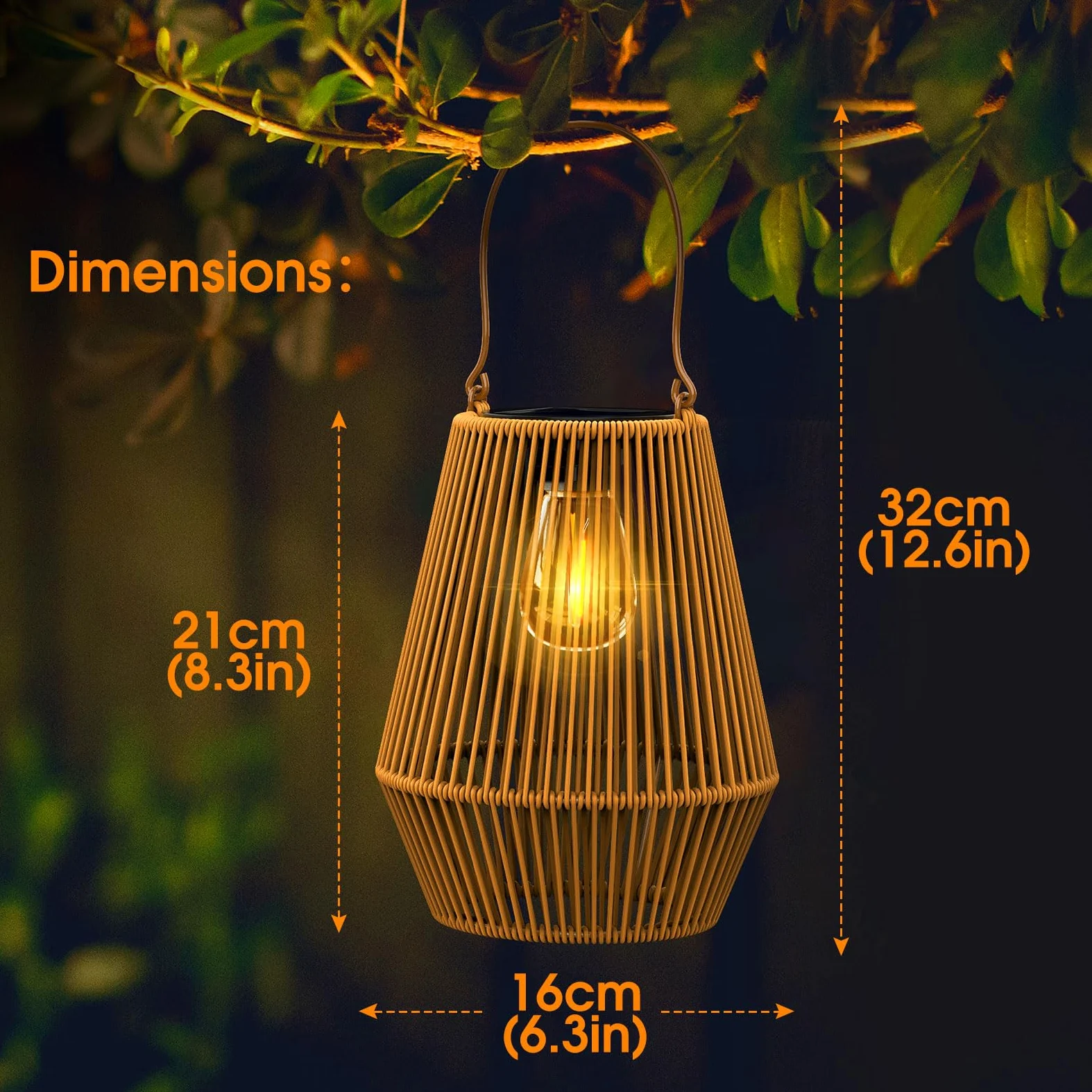Lanterne da Esterno, KagoLing Lanterne Solari da Esterno 4 Pezzi IP65 Impermeabile Lampada Solare da Giardino per Natale Feste Decorazioni natalizie