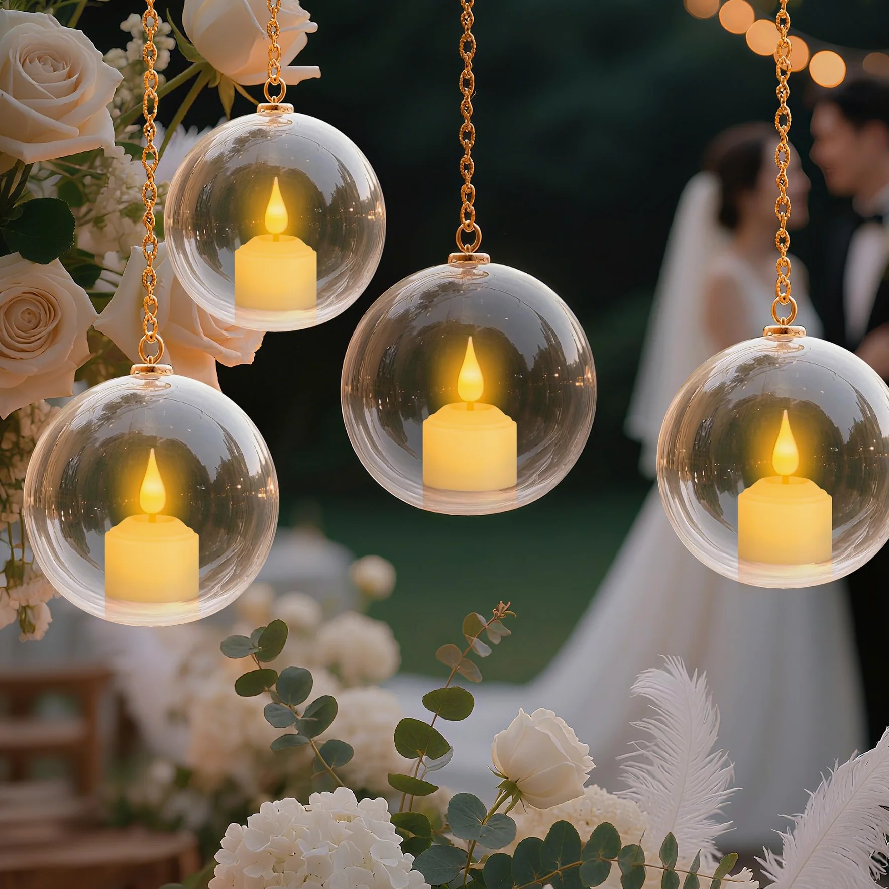 Forever Speed 12 Pezzi Candele LED Ricaricabili con Stazione di Ricarica e Telecomando, Lumini LED Elettriche Flameless Candele per Decorazione per Feste, Matrimonio, Regali