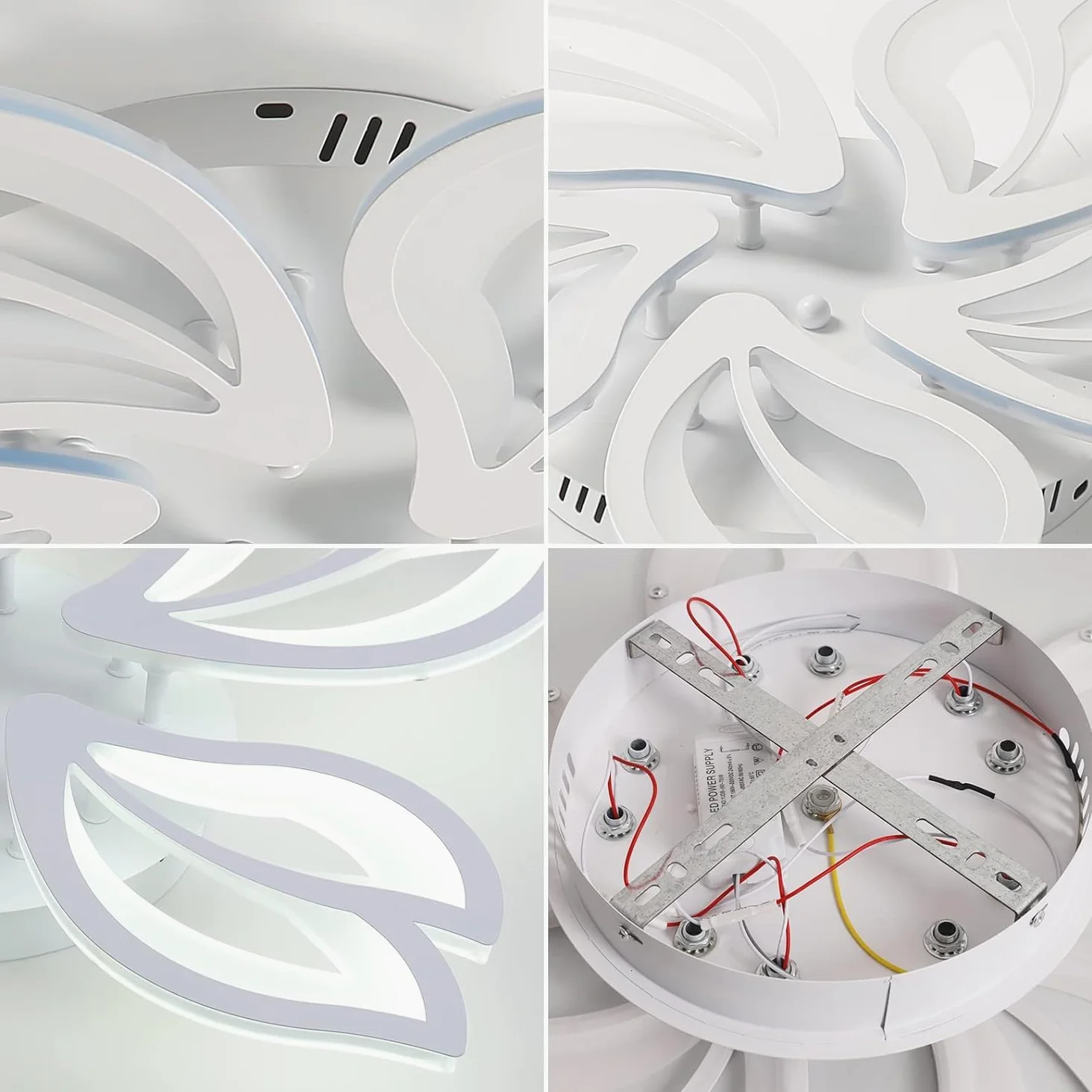 Comely Plafoniera LED, 65W Moderna Lampada da Soffitto in Acrilico, Forma di Fiore Design Plafoniere da Soffitto LED 7200LM per Soggiorno, Cucina, Camera da Letto, Studio