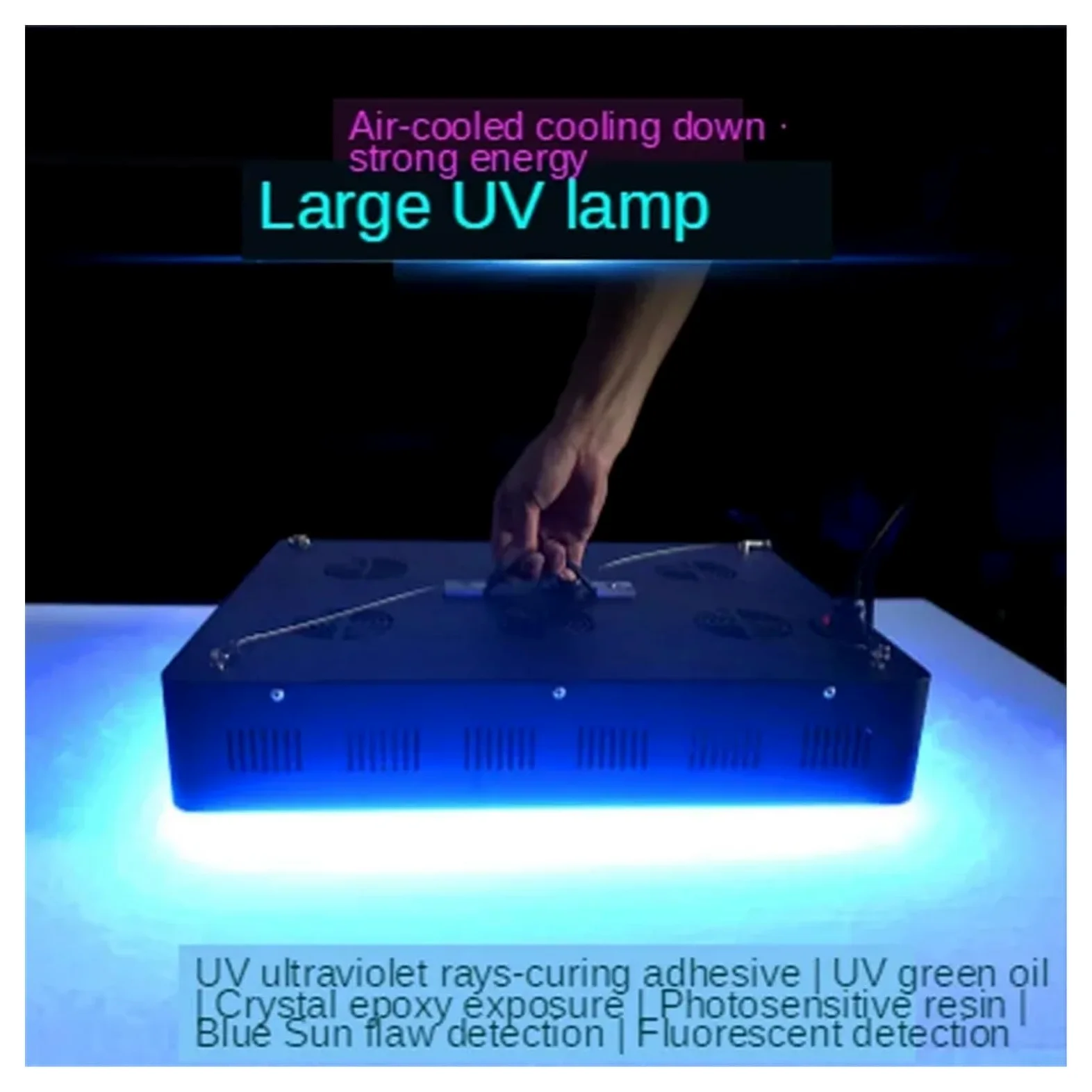 Lampada per polimerizzazione UV 2500W 405nm Ampia Area UV Luce Ultravioletta Macchina da Stampa a Olio Vetro Lnk Shadowless Colla Olio Verde Anti-Vernice Inchiostro Lampada for Indurimento(395nm)