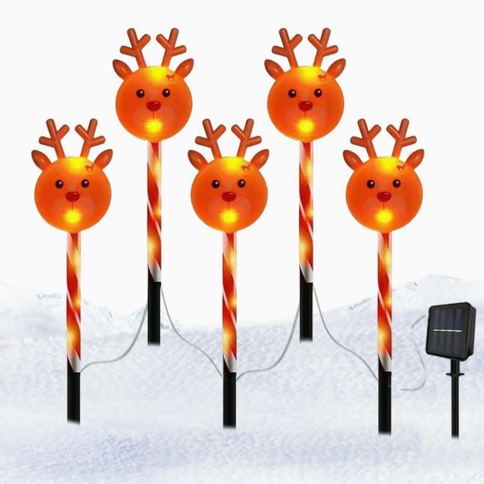 Paletti natalizi luminosi Decorazione paesaggistica regolabile ad energia | Illuminato per di Natale Per decor da festa, giardino, cortile, esterno, interno, prato