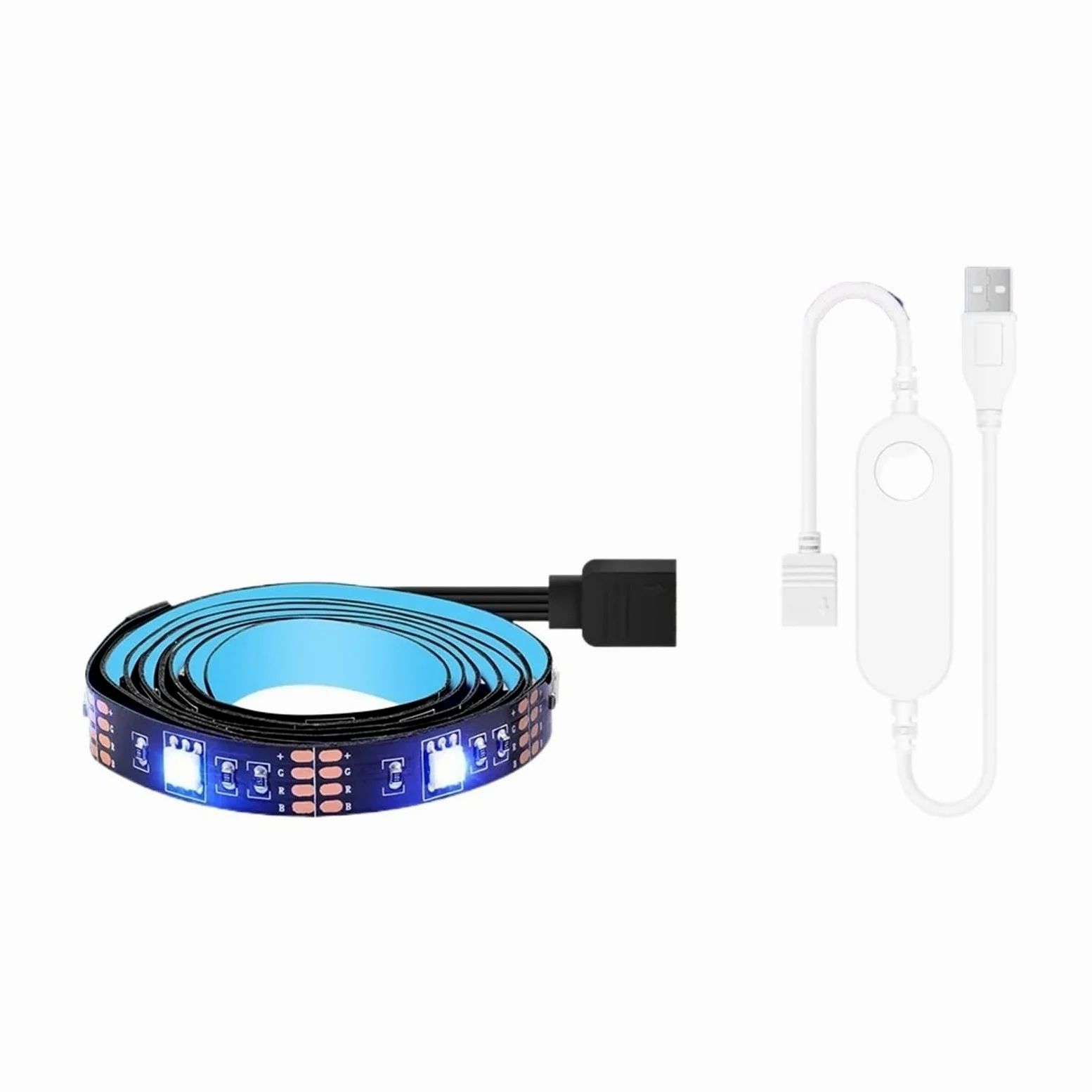 Ozscbuioy Striscia LED USB Wifi RGB 5050 Luce LED DC5V Retroilluminazione TV compatibile(Zigbee verison,5M Kit)