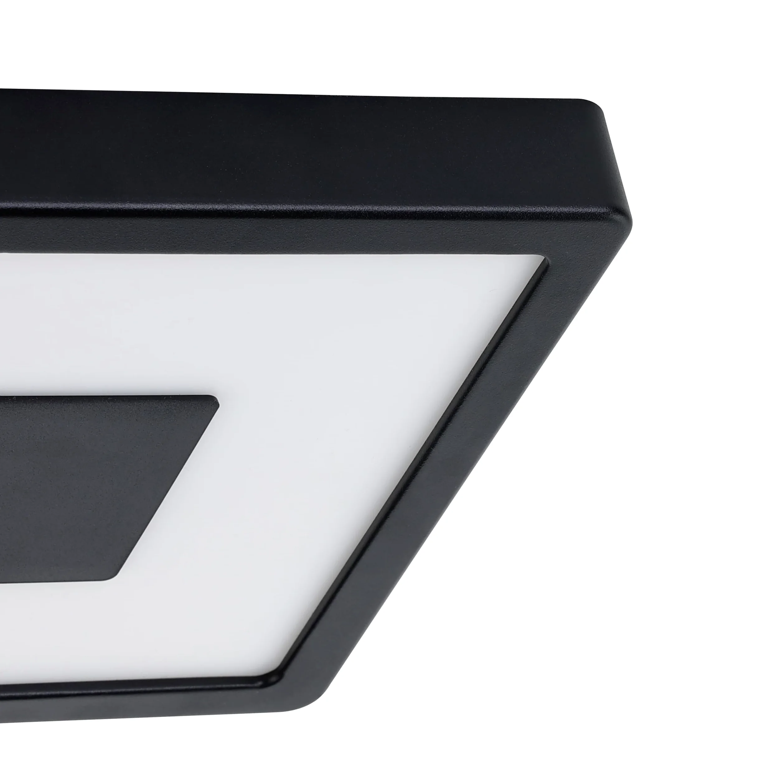Eglo Plafoniera Iphias 2, luce a LED per esterni da muro o soffitto, metallo nero e plastica bianca, luce bianca calda, IP44, 21 cm