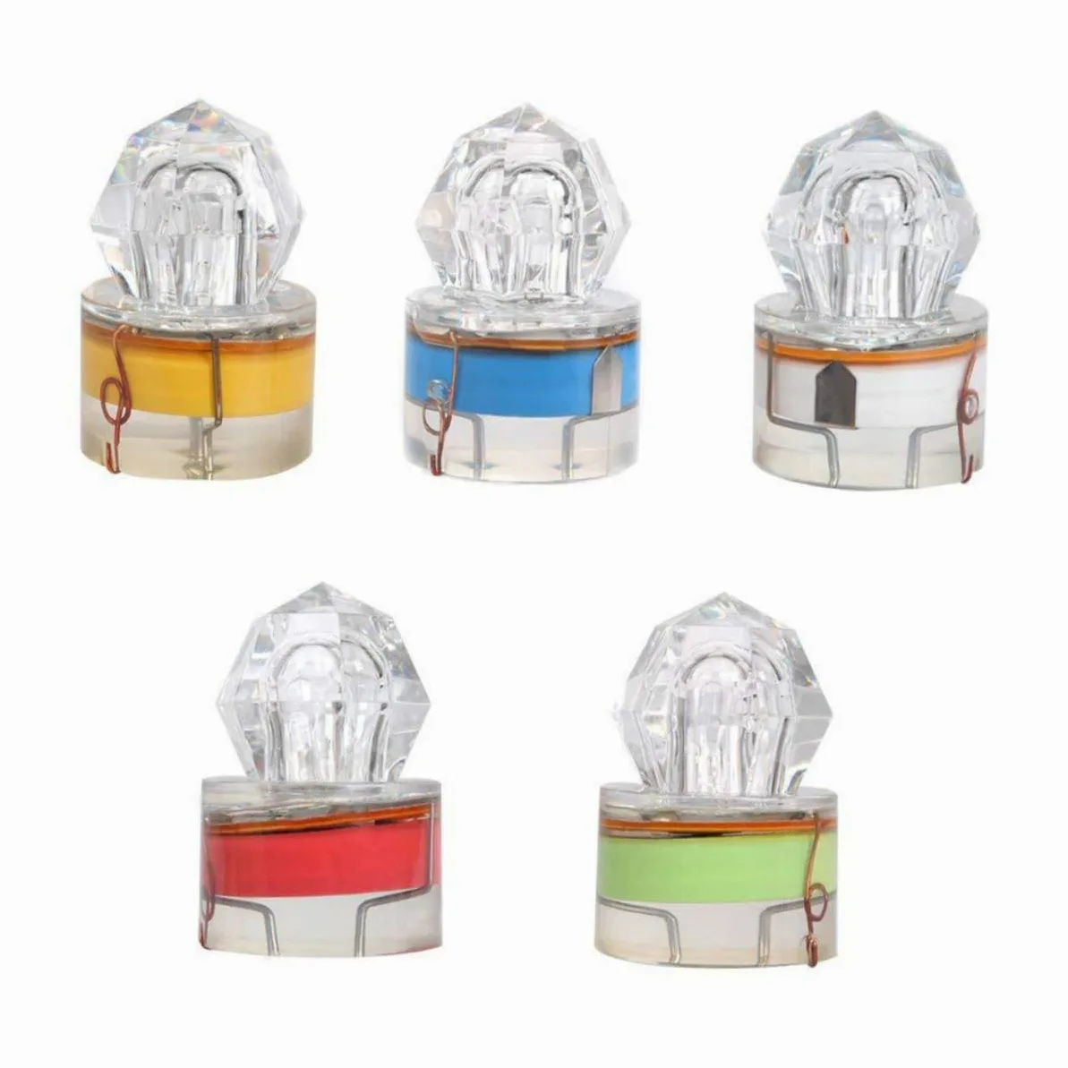 Yardwe 10 Pezzi Luce di Pesca Subacquea LED Richiamo di Pesca Luce Notturna Luce di Notte Attrezzi da Pesca di Notte Luci da Pesca per di Notte Lampada da Pesca Luce Subacquea Richiamo