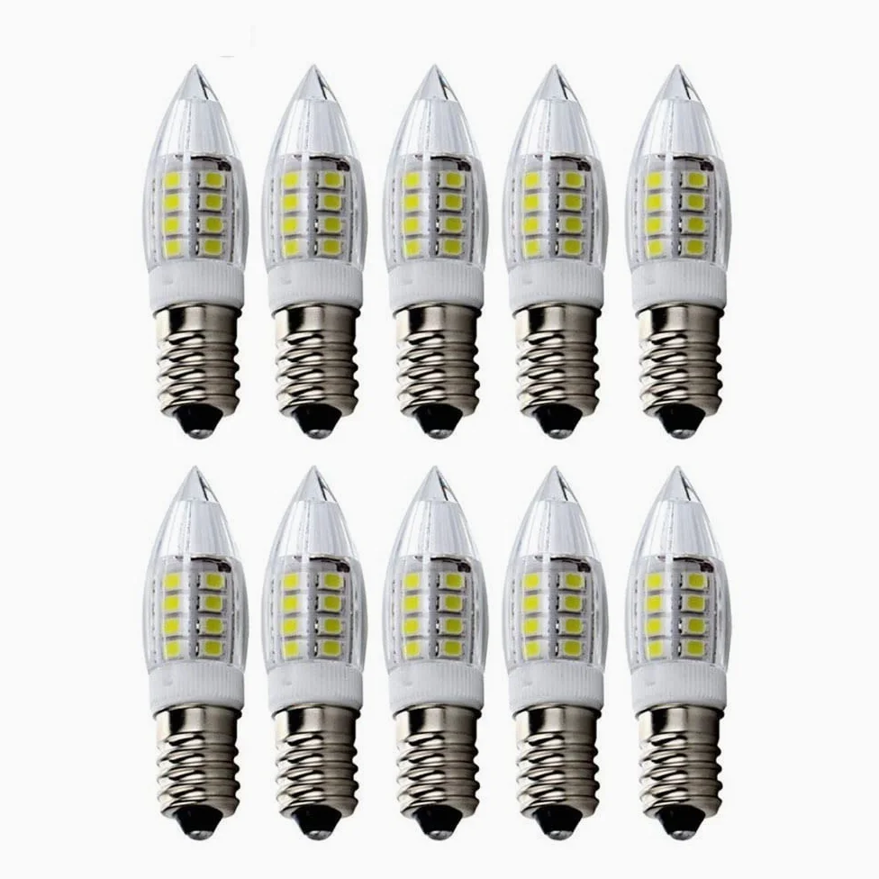 RZL Lighting, Confezione da 50, Lampadine a LED Lampada AC220V 33LED E14 4W Lampada da 360 gradi in cristallo bianco caldo/freddo(Warm White)