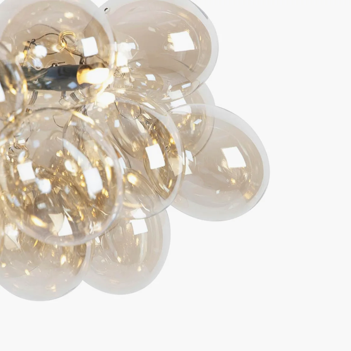 Qazqa uvas - Lampada a sospensione tavolo soggiorno Design - 8 luce - L 800 mm - Oro/Ottone - Design - Soggiorno I Camera da letto