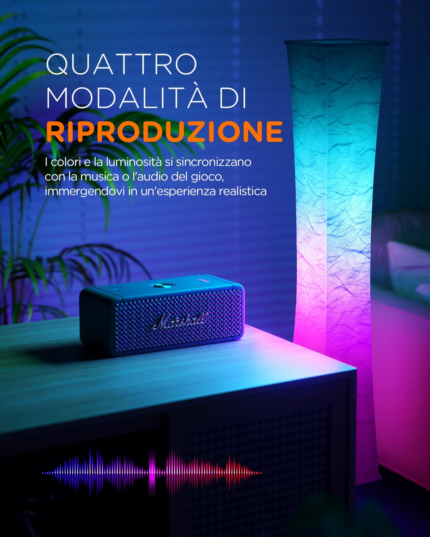 tomons Lampada da terra per soggiorno, dimmerabile, lampada da terra a LED RGB con telecomando e sincronizzazione musicale, lampada da lettura con ombra in tessuto bianco per camera da letto,