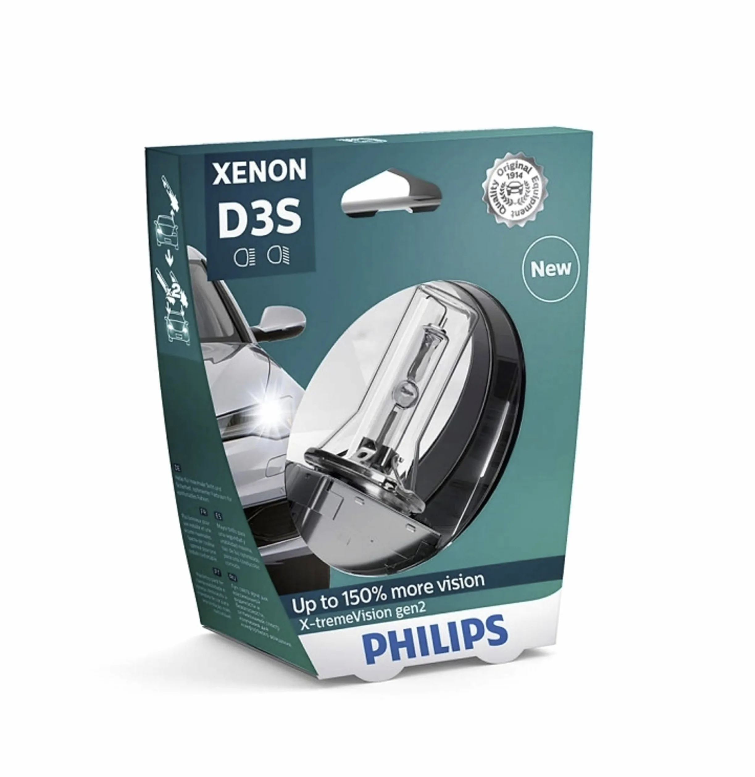 Philips 42403XV2S1 Lampadina per Fari allo Xenon X-tremeVision gen2 D3S, Blister Singolo