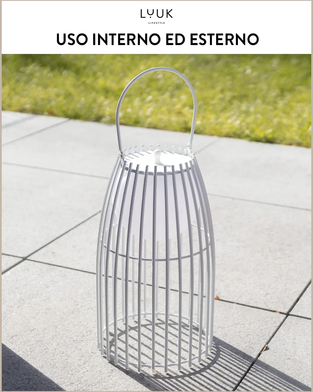 LUUK LIFESTYLE Lampada senza fili a LED, luce per interni ed esterni, disegno formale, lanterna da tavolo, porta USB, nei colori nero, bianco, verde e arancione