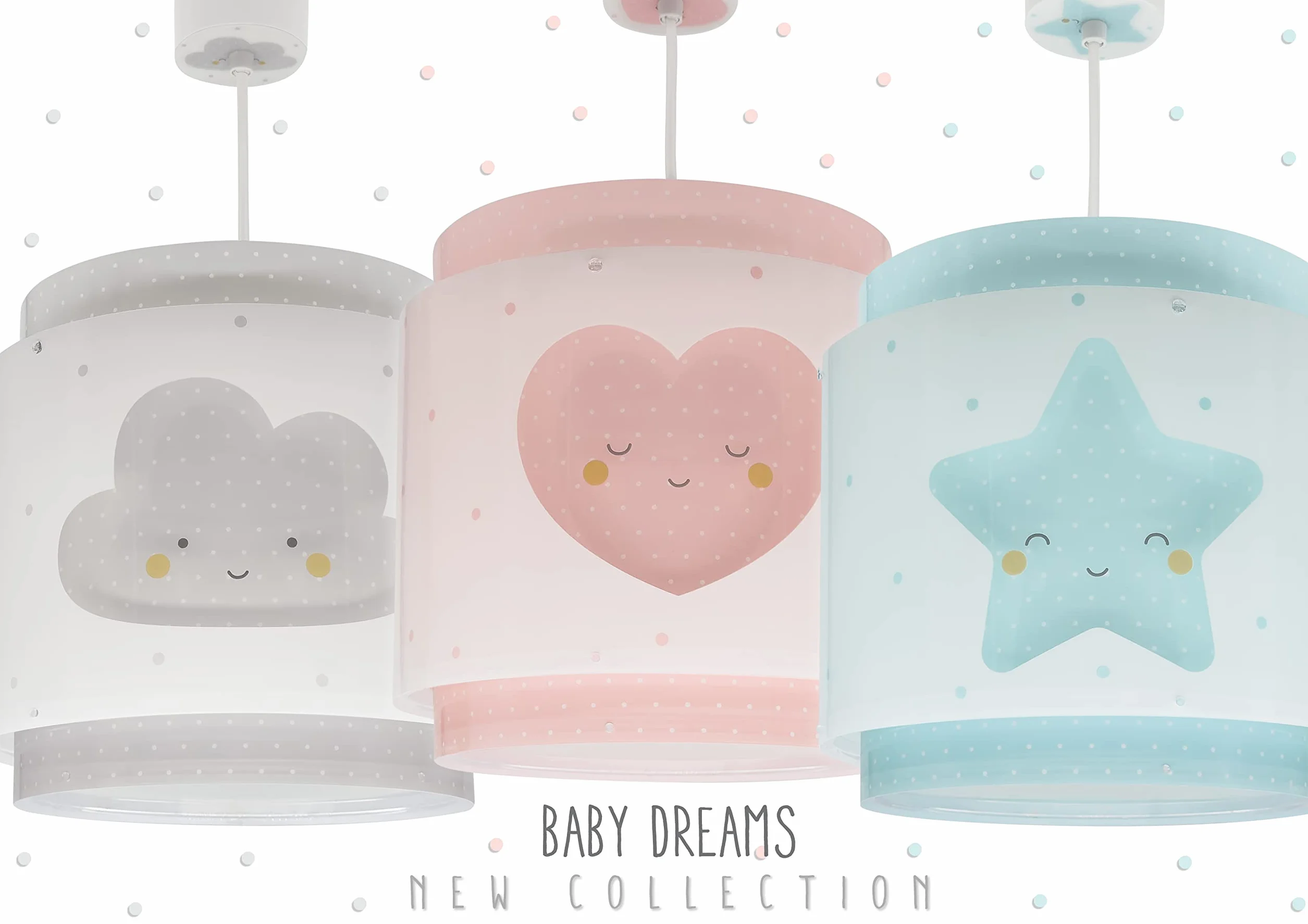 Dalber Lampada da soffitto a sospensione per bambini Baby Dreams Nuvola grigia