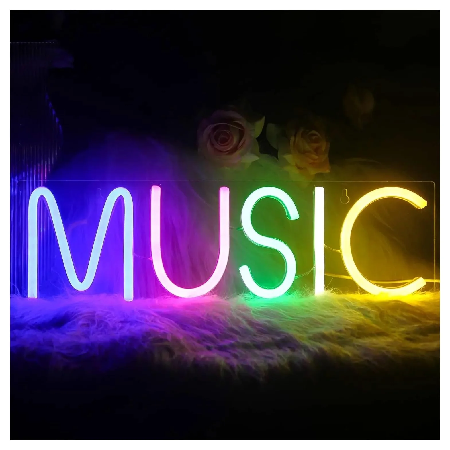 Insegna al Neon LED Musica Insegna Al Neon Personalizzata Led Matrimonio Casa Camera Festa Di Compleanno Bar Negozio Decorazione Decorazione Della Parete