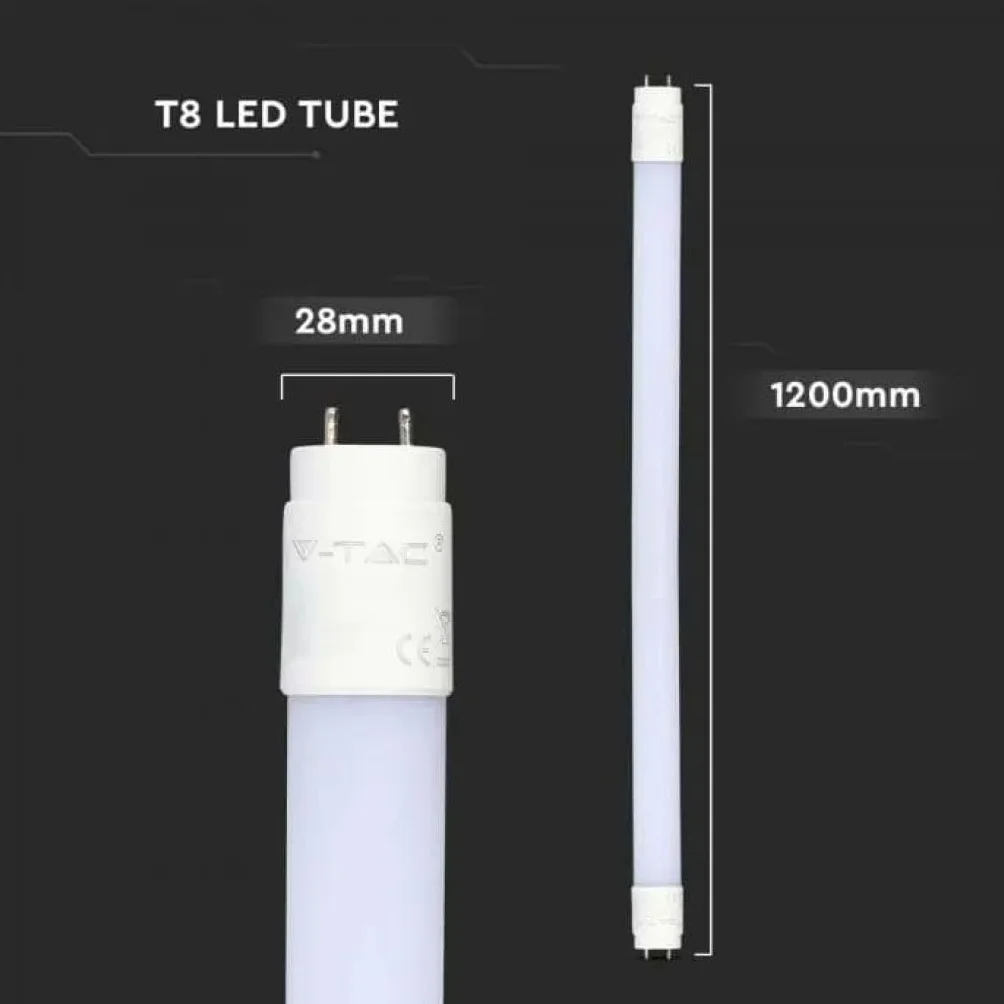 Set – Tubo LED da 120 cm, bianco freddo (6500 K), 1850 lumen, T8, G13-18 W (sostituisce 36 W), con avviatore, tubo fluorescente a LED, 10 pezzi
