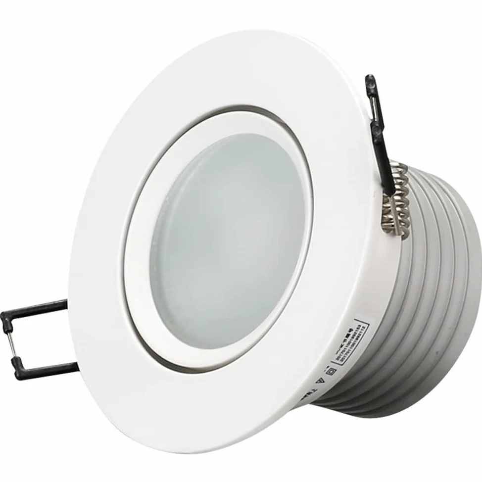 Faretto LED da Incasso IP65 Impermeabile per Doccia da Bagno, Lampada da Incasso Rotonda da 3 W, faretto LED da Esterno Bianco Caldo AC110V-240V 3000 K