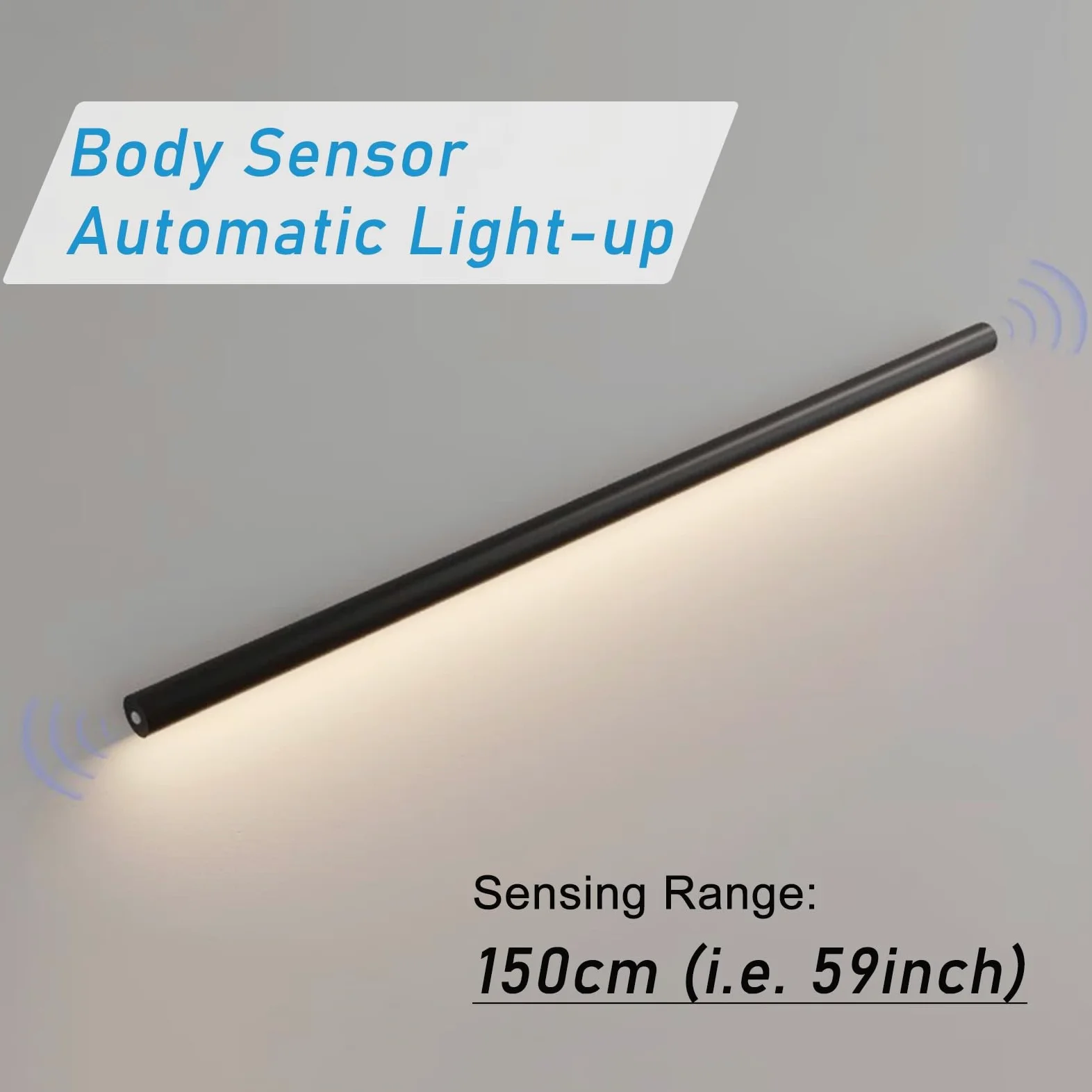 Sensore LED Mot Wall il Safe il per scale interne nero opaco lato sinistro 24in / 60 cm migliora sicurezza e visibilità
