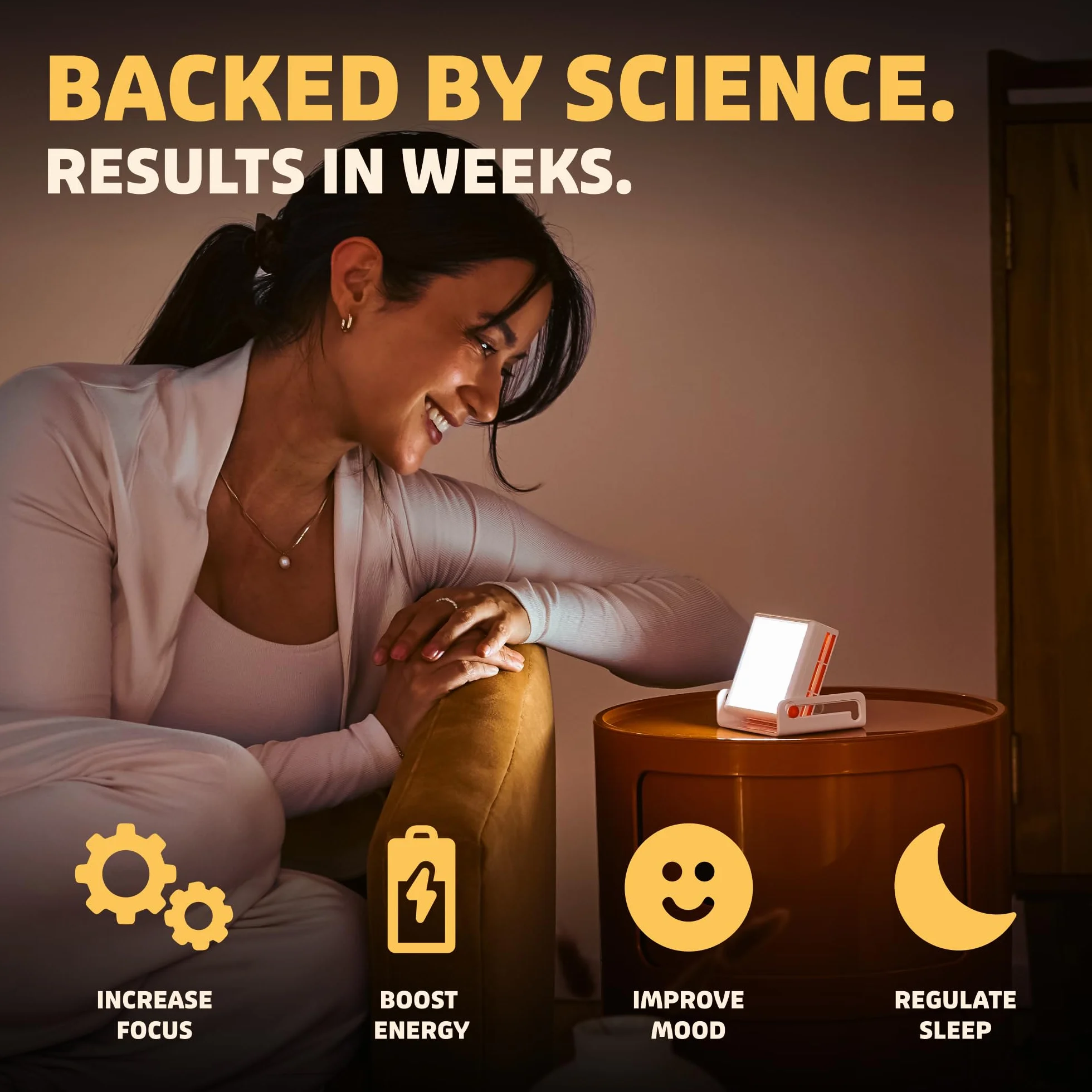 Circadian Optics Luxy - Lampada da scrivania per terapia della luce, come si vede sul serbatoio degli squali, 10.000 lux, senza raggi UV, a spettro completo, ultra compatta e portatile, lampada solare