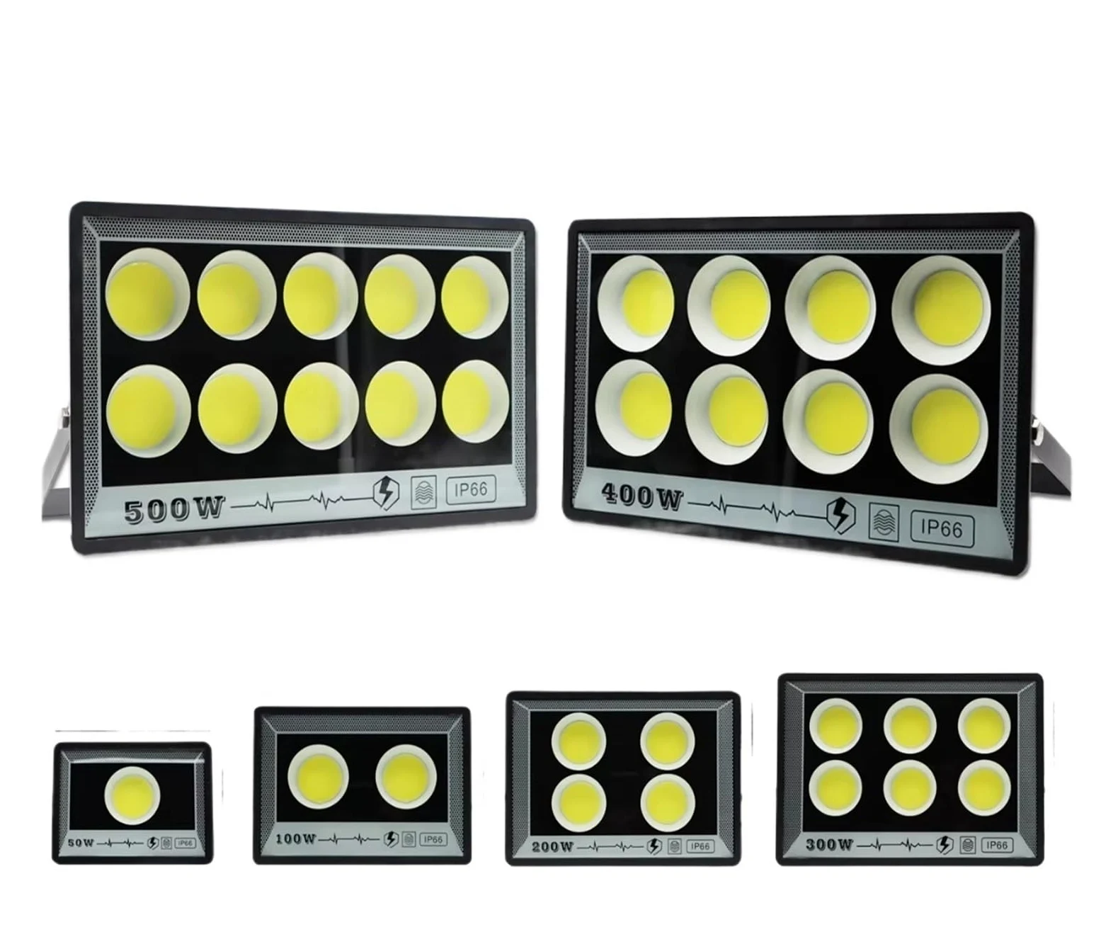 Proiettore per esterni, Proiettore a LED 500W 400W 300W 200W 100W 50W AC 220V Faretto da parete for esterni IP66 Lampione stradale a LED impermeabile(Warm White,50W)
