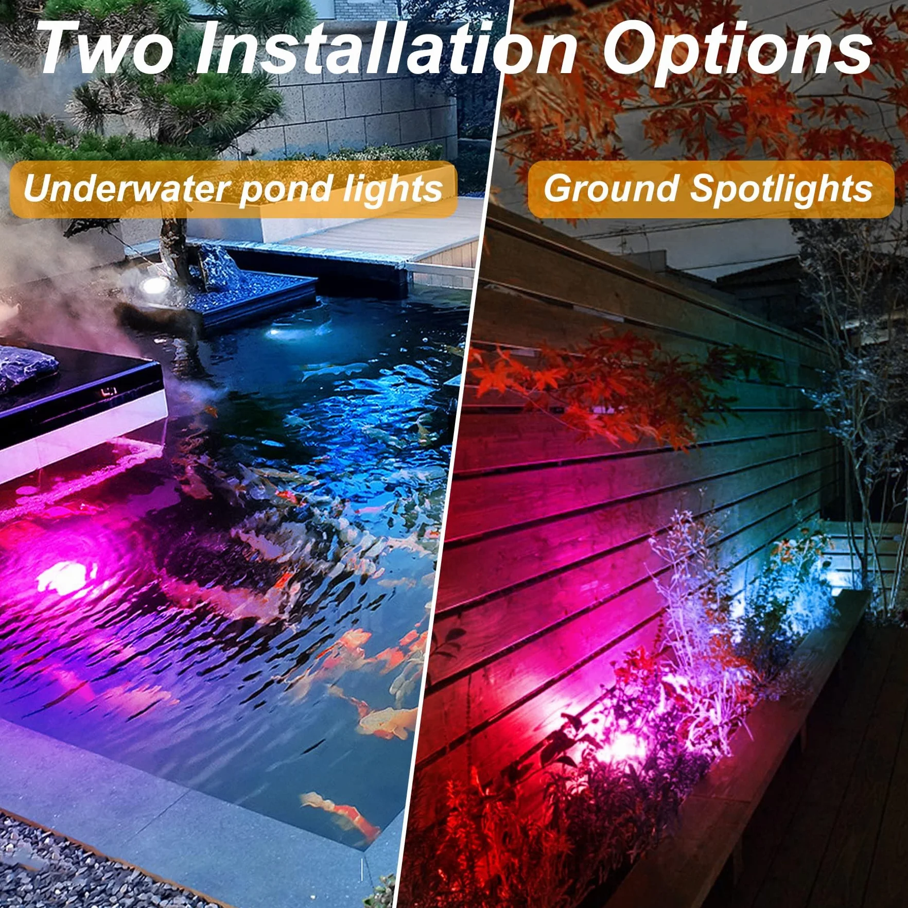 Illuminazione solare per laghetto, luce subacquea RGB, luce subacquea regolabile, cambia colore, IP68, impermeabile, 5 pezzi