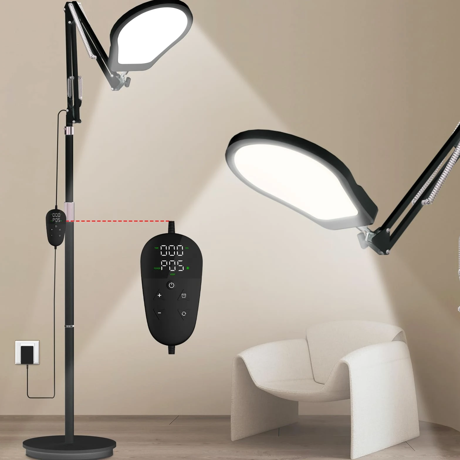 Lampada SAD, Lampada SAD 3 in 1, Lampada Daylight Luce con Telecomando, Daylight Lampada per Lettura/Ufficio/Casa (Nero)