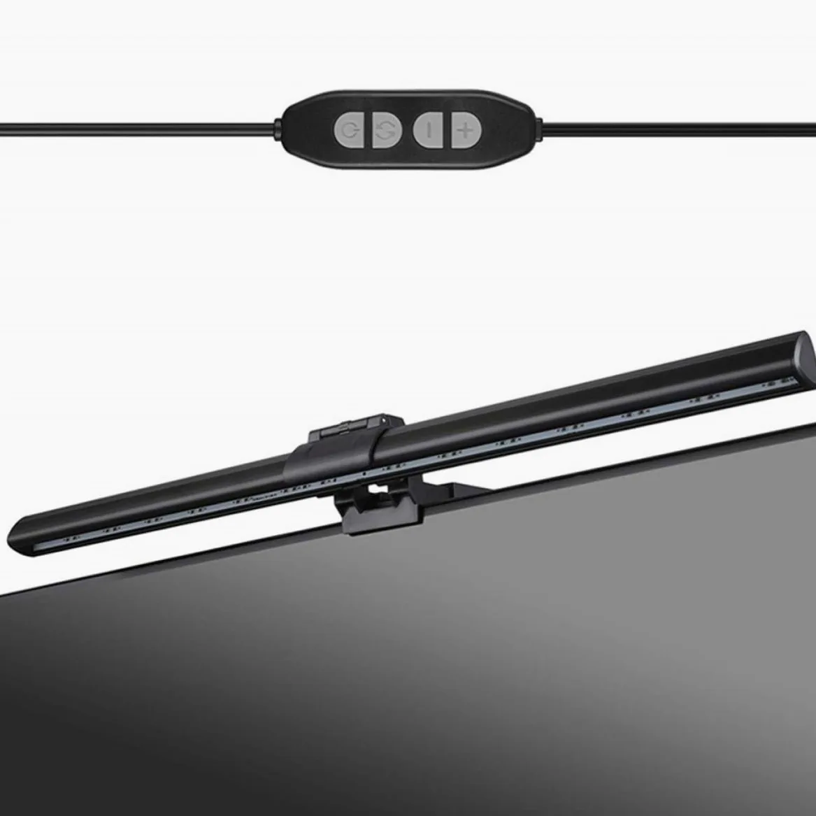 Housoutil Lampada da Monitor USB Clip in Abs e Alluminio, Luce da Scrivania Cavo USB e Anti-riflesso, per Studio e Ufficio