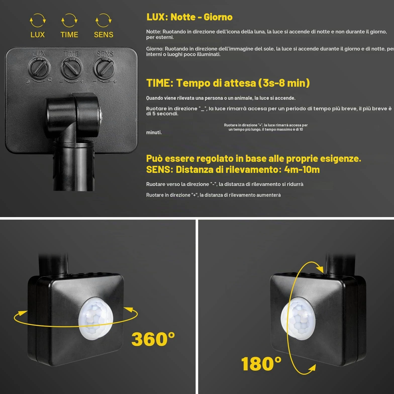 SKYWORLD 2 x Fari Led da Esterno con Sensore di Movimento, 200W 20000LM | Proiettori Faretto Led da Esterno, Luci di Sicurezza Faro per Giardino Garage Patio Terrazza Cortile, 3000K Bianco Caldo