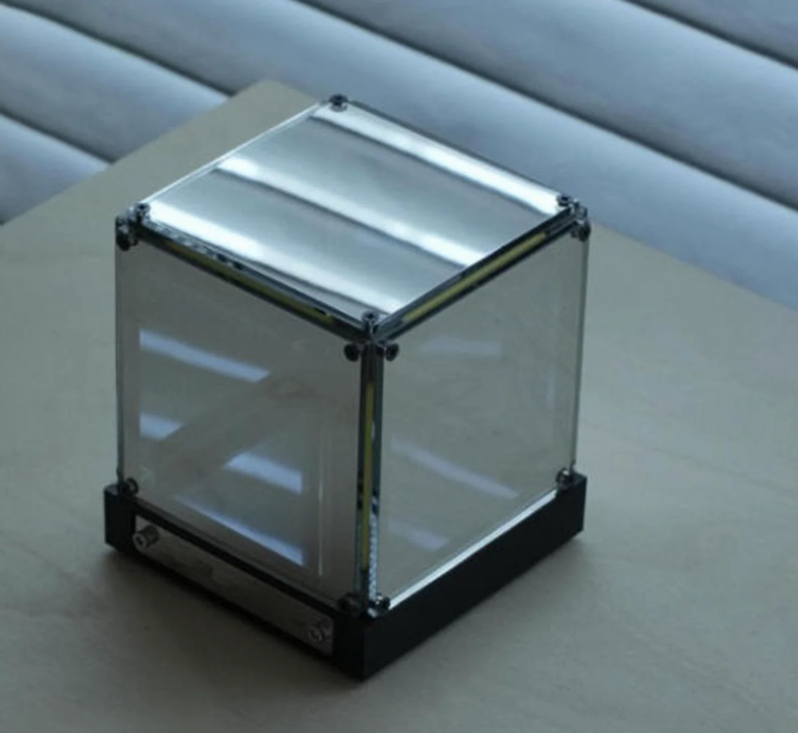 Lampada Infinite Space Abyss, Cubo Tesseract 4D Infinite Space Abyss Light Touch Dimmerabile Cubi Specchio Infinity Ricaricabile LED Hyper Cube Luce Notturna(White)