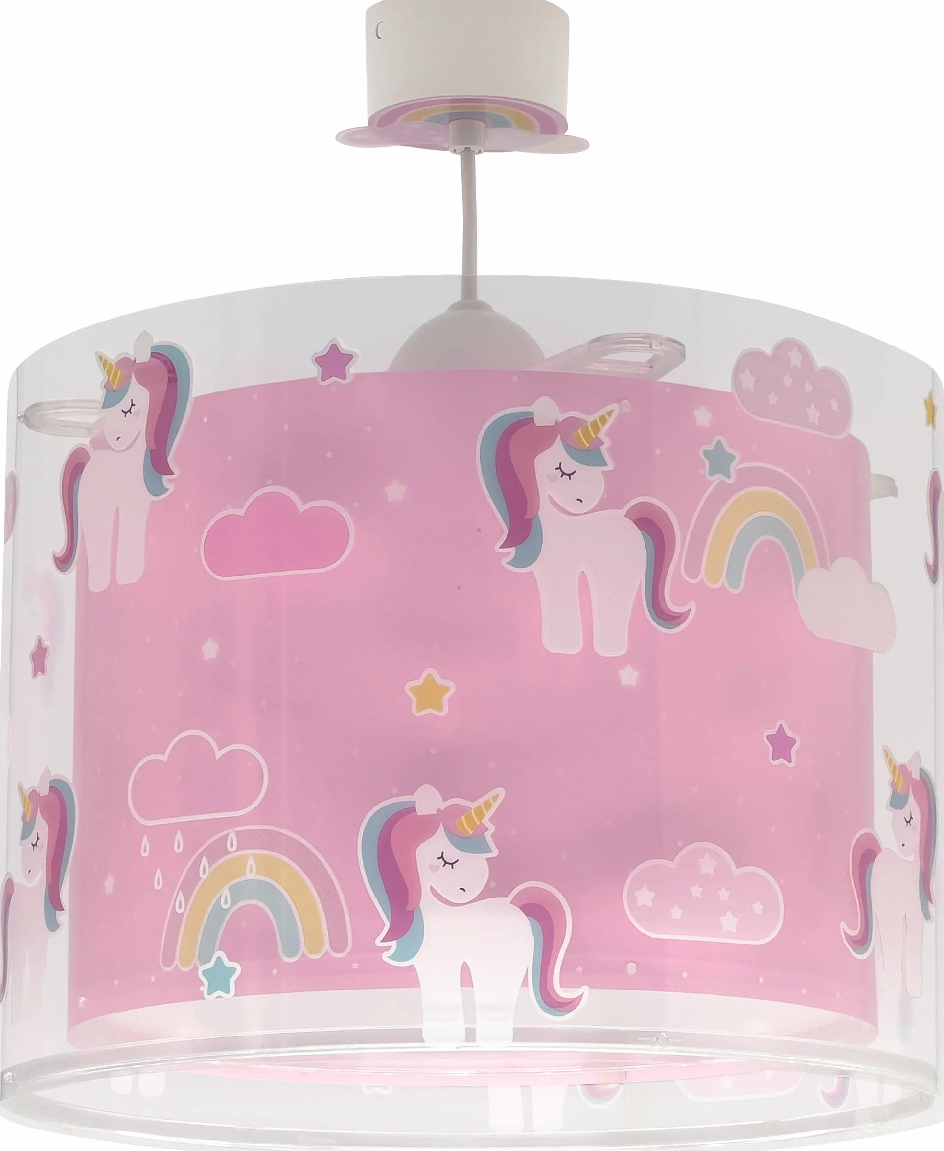 Dalber Lampada da soffitto a sospensione per Bambini Unicorns unicorni Animali, Rosa