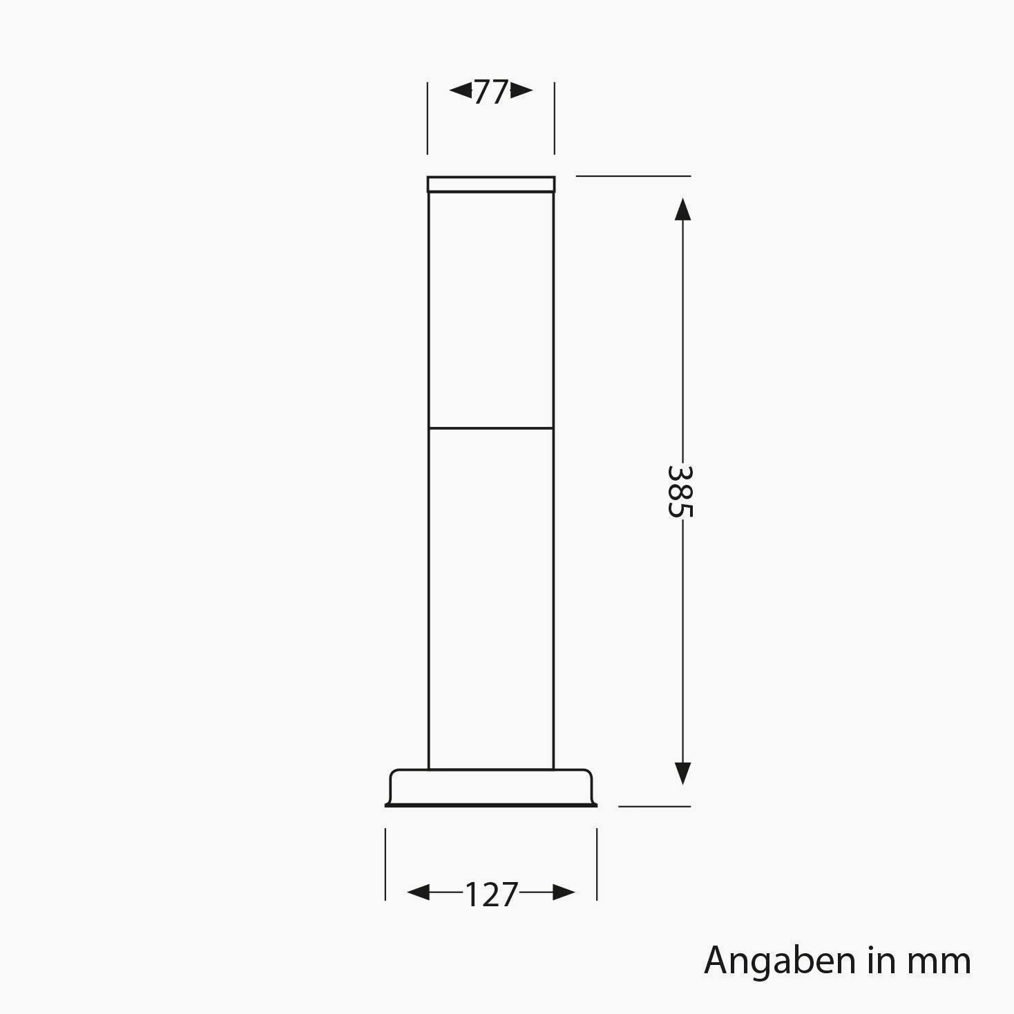 ledscom.de 5 pz. bitta luminosa PORU per esterni, IP44, 39cm, marrone, incl. lampada E27 471lm, bianco extra-caldo