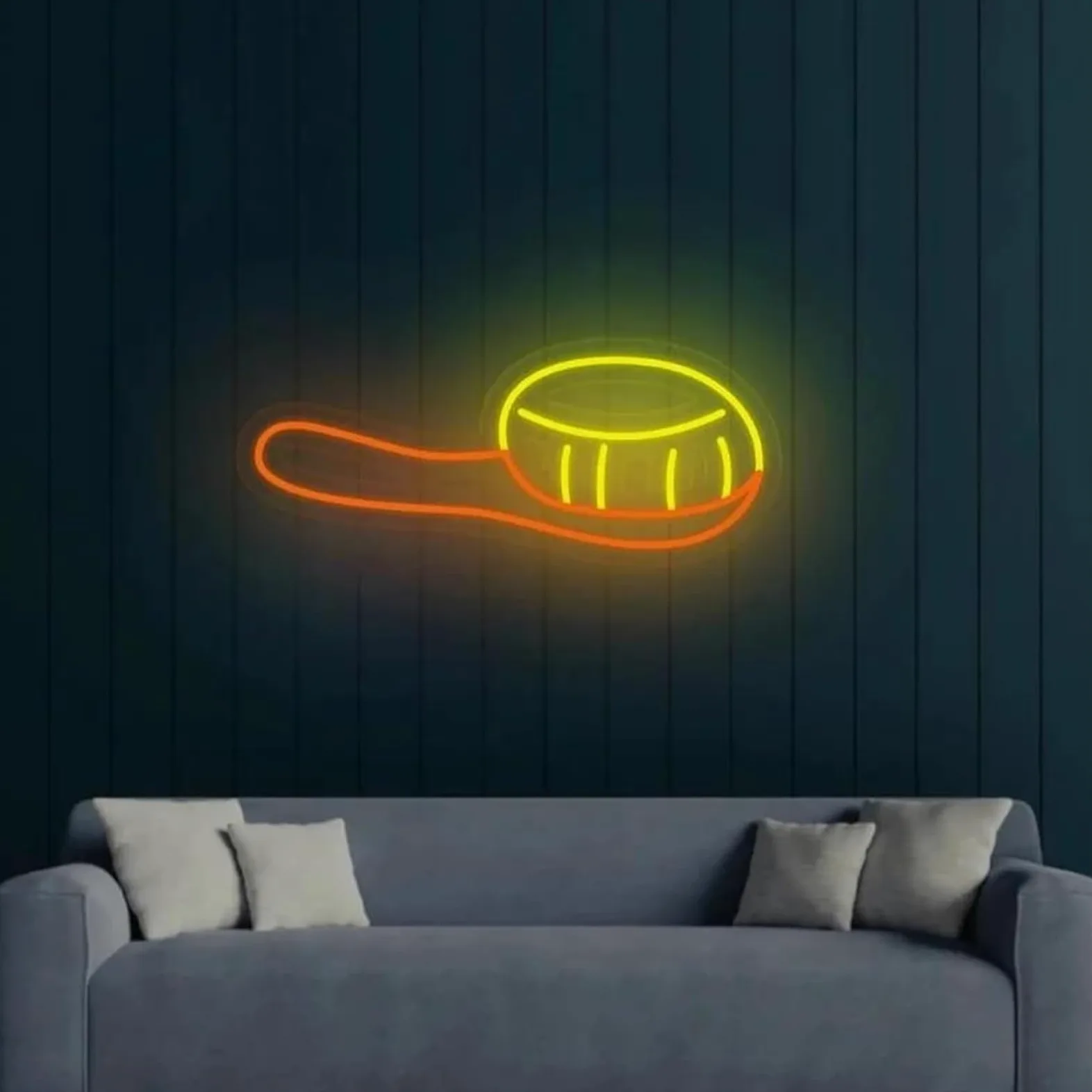 Lampada al per neon calmante per spazzola per capelli, alimentata, luminosità regolabile, pettine, per luci neon(D)