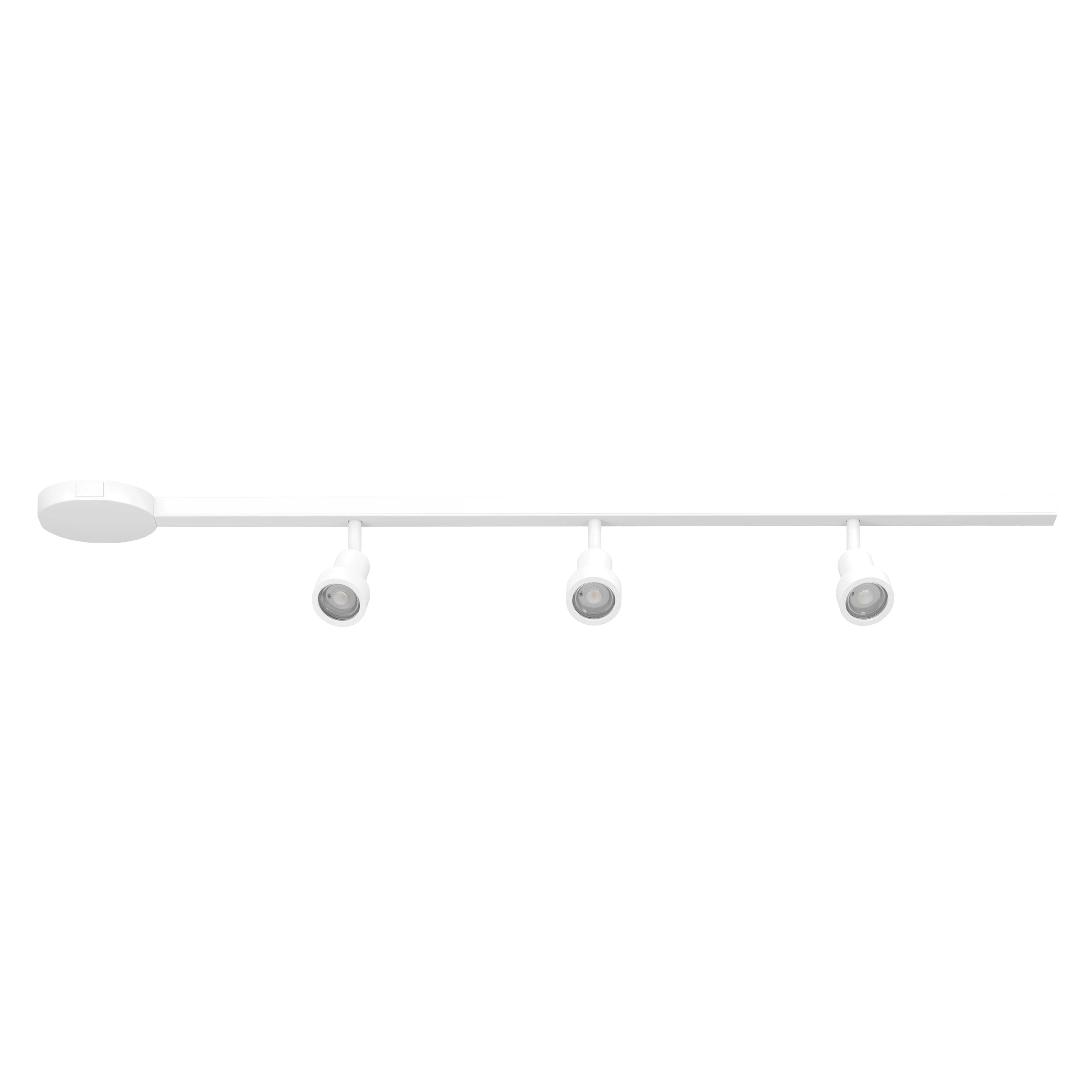 Eglo Sistema di binari ad alto voltaggio Easy Track, set espandibile con 4 faretti da soffitto, binario in alluminio e plastica bianca, lampade con attacco GU10, 192,5 cm