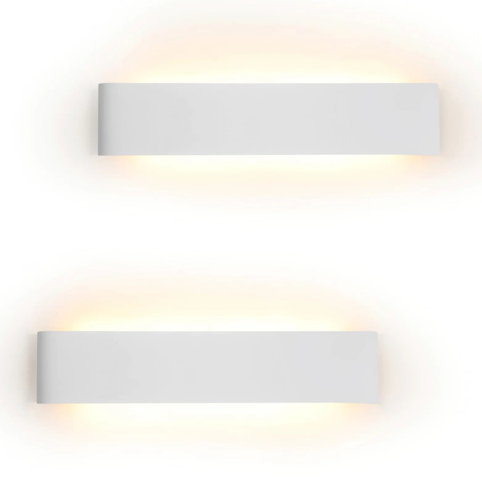 YCZM 2 Pezzi Applique da Parete Interno 18W,Lampada da Parete Interno 2160LM 31CM,Applique LED da Parete Interni 3000K Bianco Caldo,Lampada a Muro Bianco Per Soggiorno,Camera da Letto,Scale,Corridoio