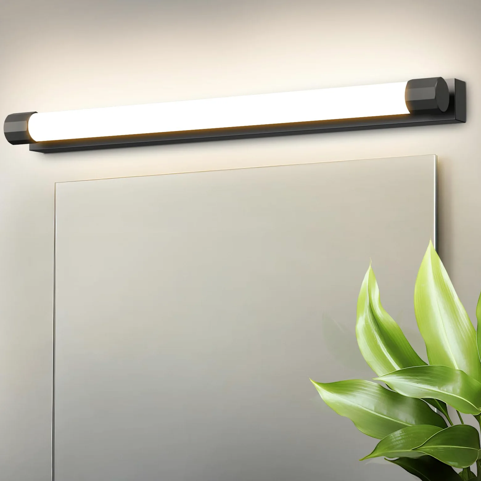 Lampada da specchio per bagno a LED - Nero Lampada da parete per | bagno da 50 cm, IP44, illuminazione per armadietto a specchio da 10W 4000K