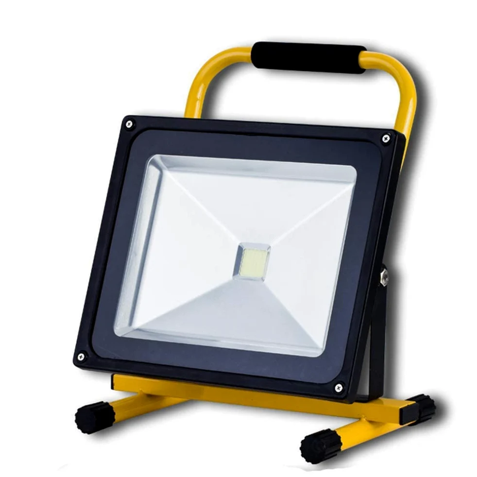Proiettore LED Ricaricabile da 4000Lm E 50W, Supporto Portatile, Impermeabile Ip65, Proiettore Architettonico, Proiettore Portatile, Luce Esterna Ricaricabile