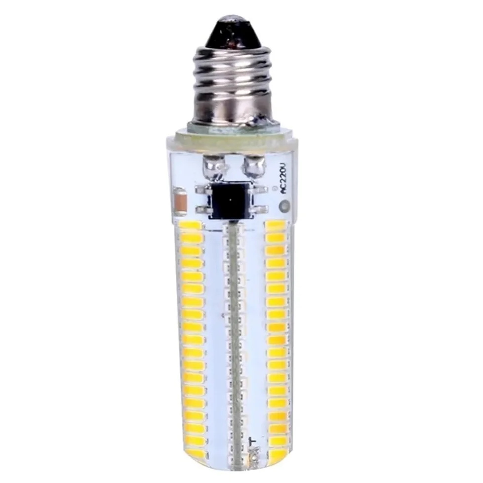 Illuminazione KJXP, Confezione da 50 Lampadine LED a Mais AC220V E14/G4/G9 5W LED Bi-pin 152leds-SMD3014 Lampadine Bianco Caldo/Bianco Freddo(Warm White,E14)