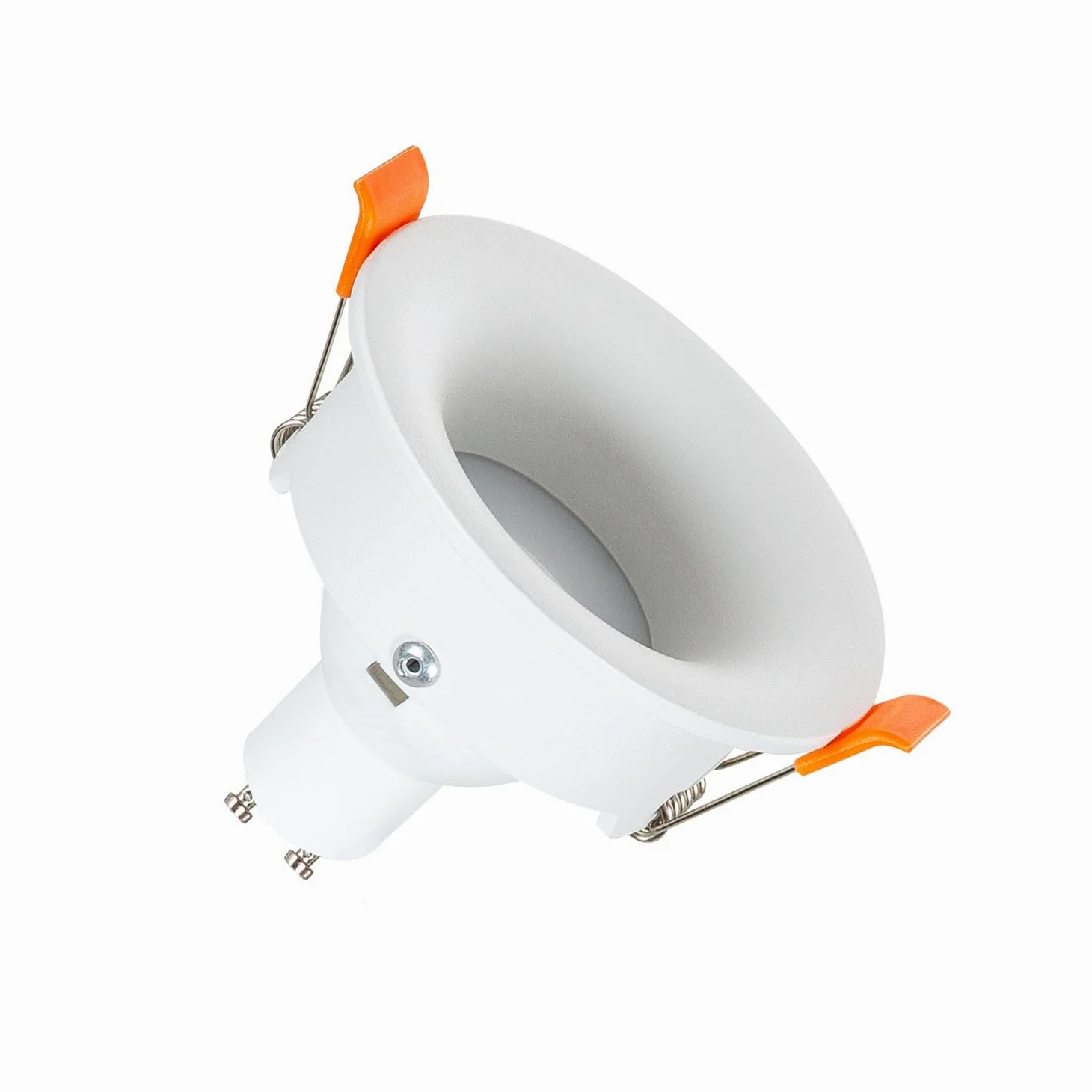 LEDKIA LIGHTING Portafaretto Downlight Circolare Luce Indiretta Bianco per Lampadina LED GU10/GU5.3 Foro Ø 70mm Bianco