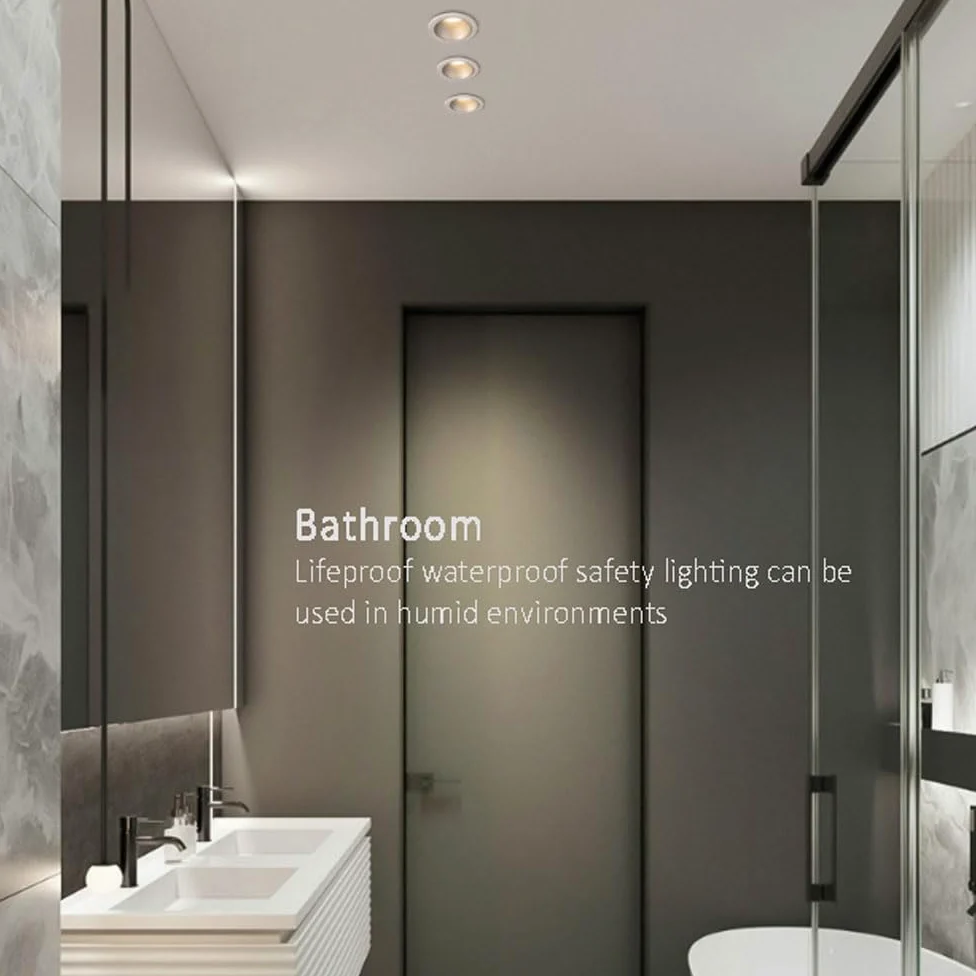 Confezione Da 4 Faretti Da Incasso A LED 4CCT, Faretti Da Incasso A Soffitto A LED Selezionabili 3000K/4000K/6000K, Luce Da Doccia Impermeabile IP65, Soffitto Per Faretto Da Bagno