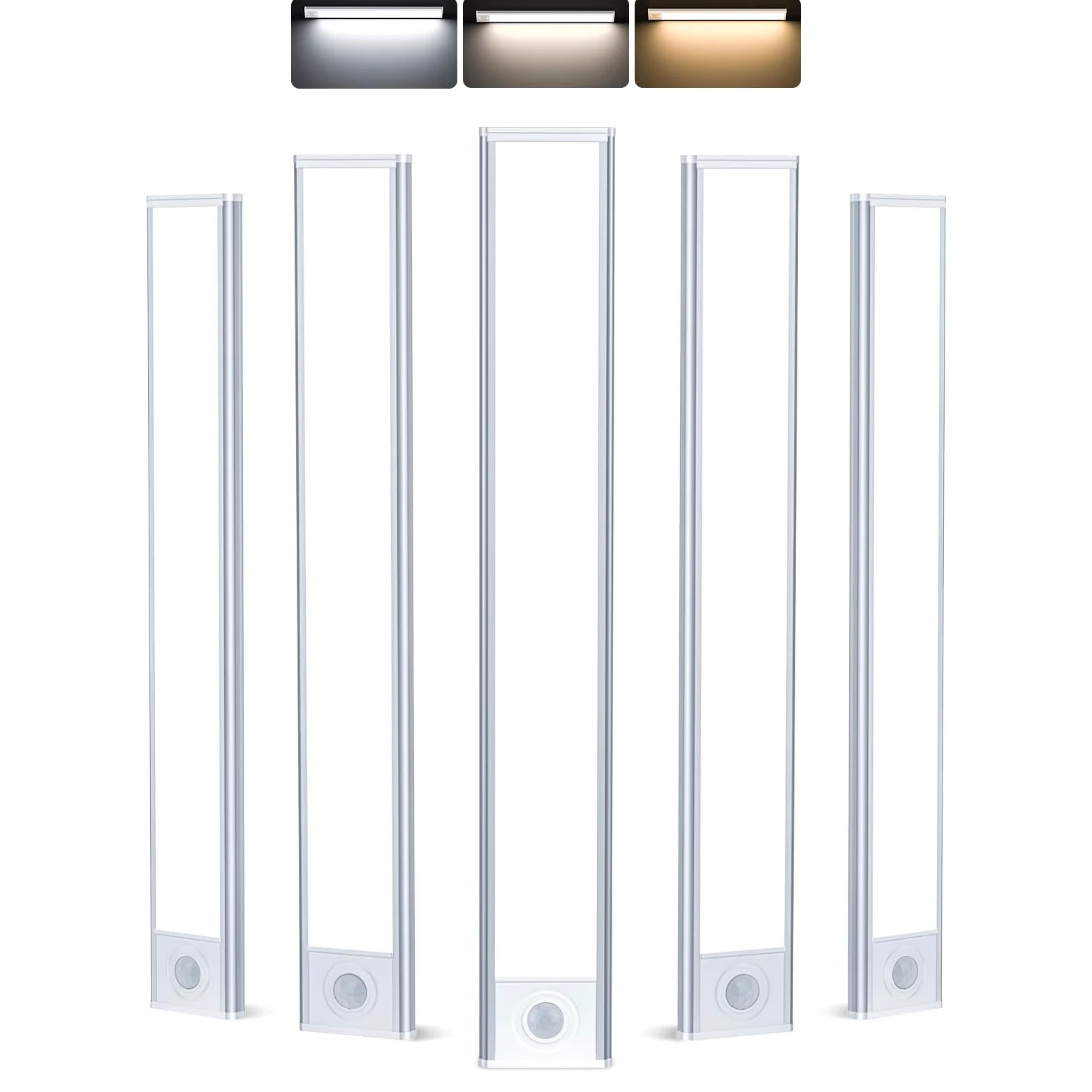 TRUMPETS 30CM Luce Armadio Con Sensore Movimento 3 Colore 2500mAh USB-C Ricaricabile, LED Sottopensile 3 Modalità Magneti, Per Cucina, Scale