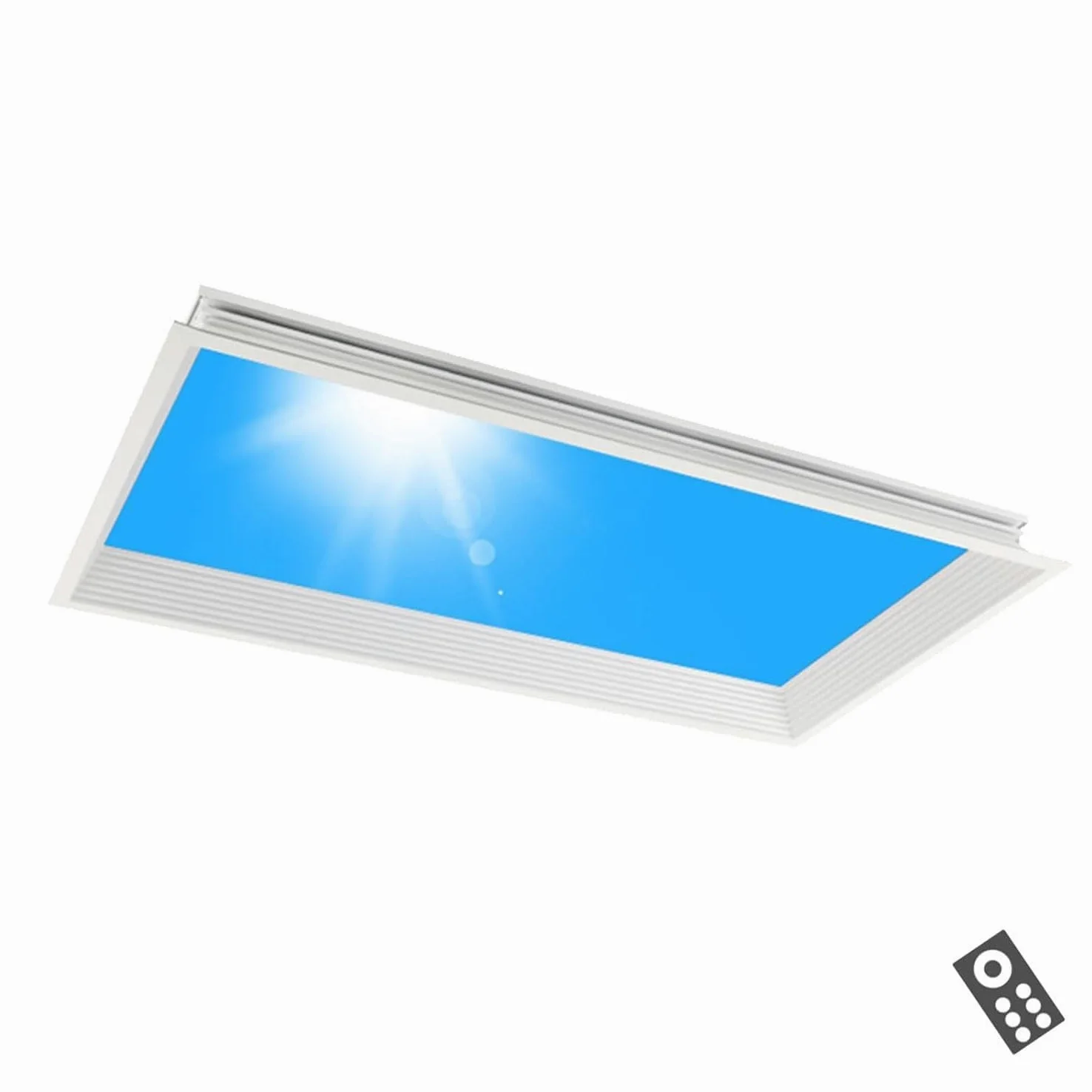 Pannello Luminoso For Finta Finestra Con Telecomando, Plafoniera LED Intelligente Cielo Blu Con Effetto Luce Naturale, Attenuazione Continua, Ideale For Ufficio E Studio(Modular ceiling,30x60)