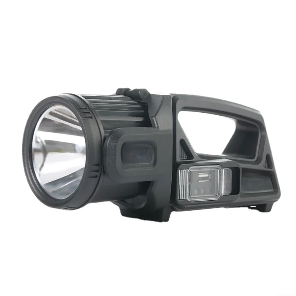 Torcia per solare P50 LED 4500mAh Ricaricabile Esterno Torcia(Black large 29 * 12.5 * 11.4cm) | P50 LED , 1100lm luminosità, 4500mAh, ricarica per solare rapida, ideale per esterno