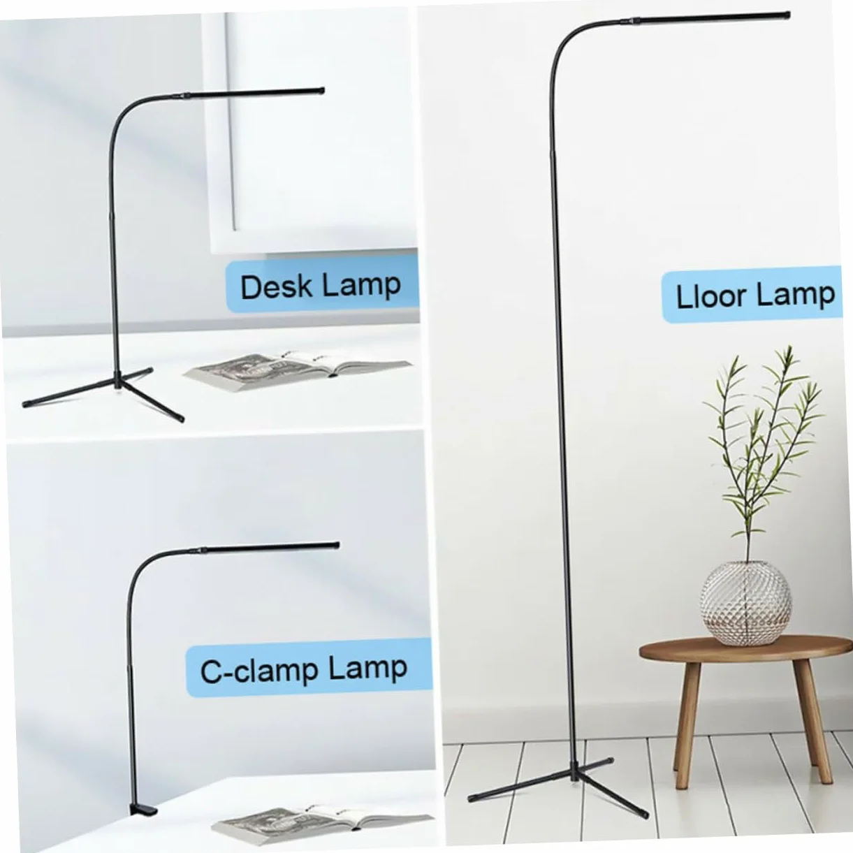 Lampada da Lettura LED con Clip, Braccio lungo Flessibile, Dimmerabile, Luce senza Abbagliamento, Alimentazione Usb, per Scrivania e Comodino