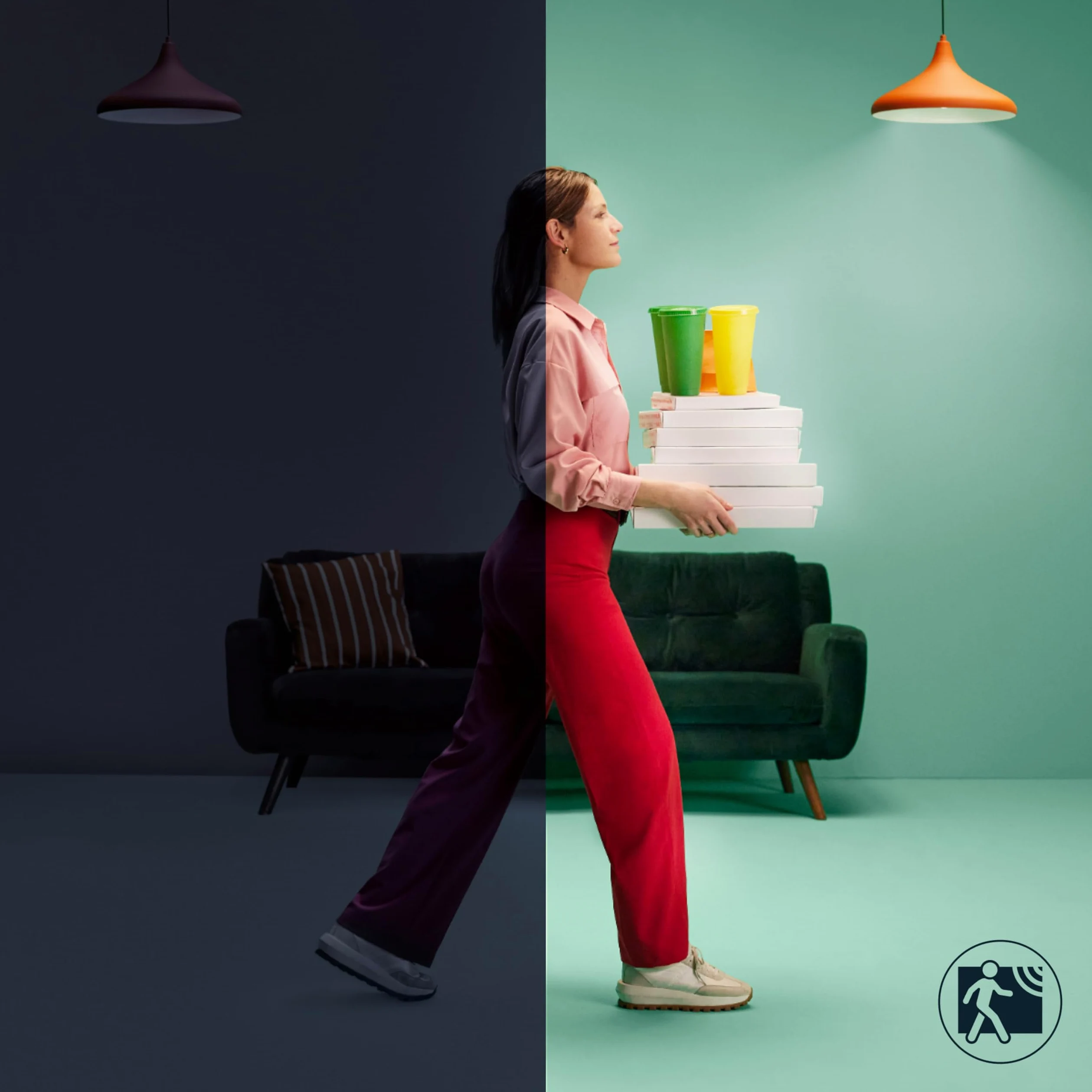 WiZ Striscia LED da 8 metri, luce bianca e colorata, con cavo di alimentazione, illuminazione LED intelligente, WiFi